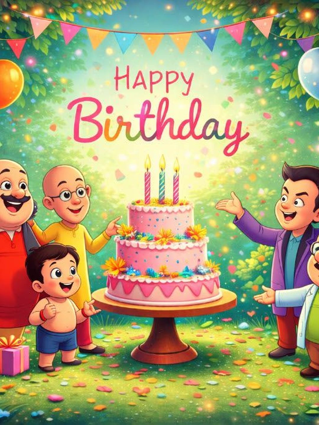 MNSA Pink & Blue Trending Happy Birthday Decoration