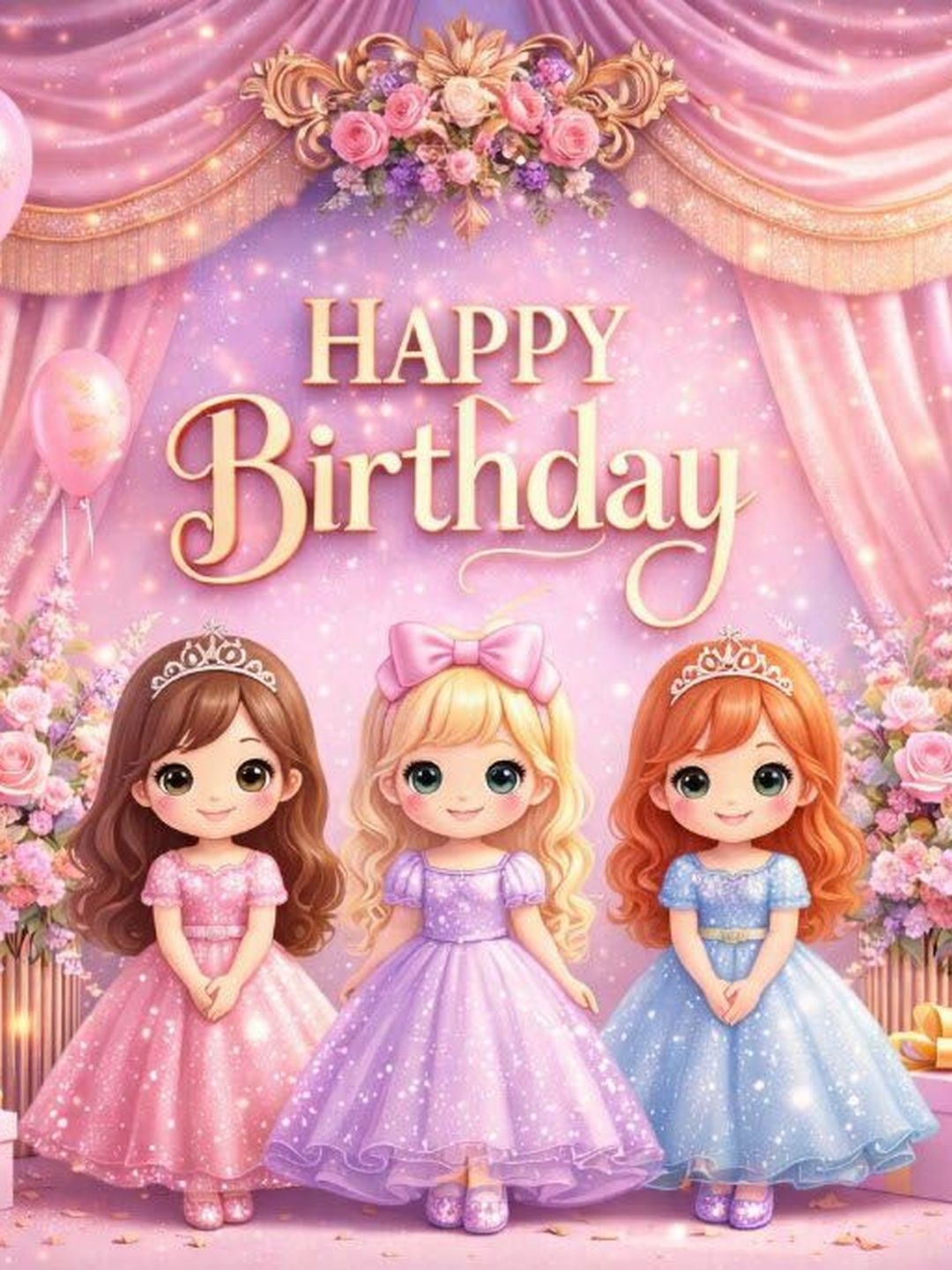 MNSA Pink & Blue Trending Happy Birthday Decoration
