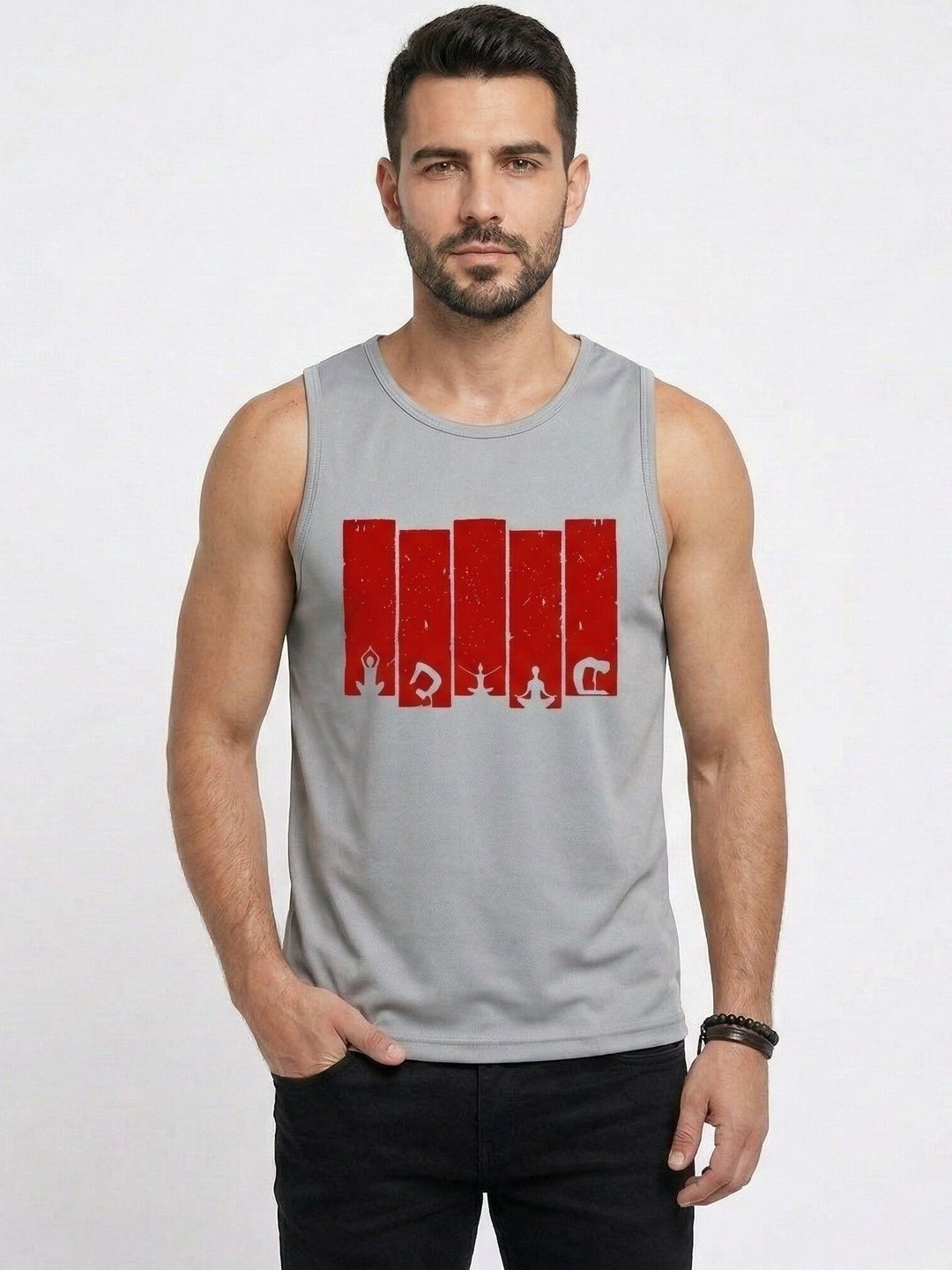 Looks United Pack of 2 Printed Cotton Blend Tank