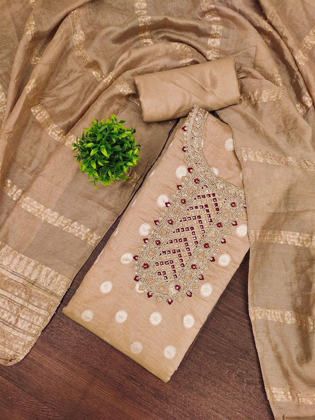 Rangtulika Ethnics Printed Pure Cotton Unstitched Dress Material
