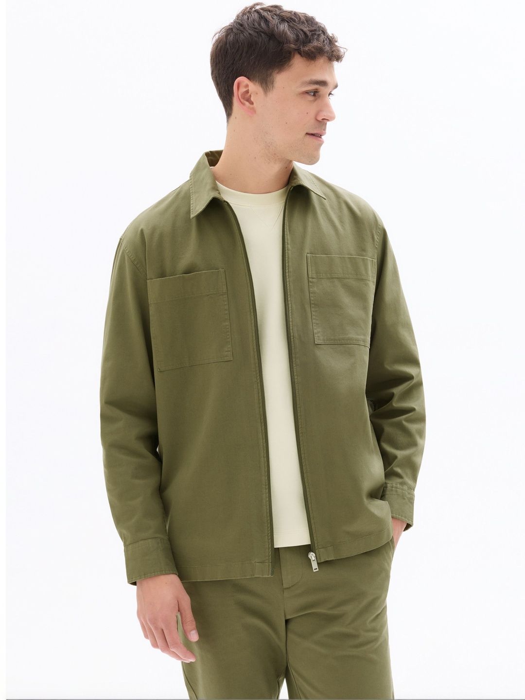 Celio Men Spread Collar Cotton Biker Jacket