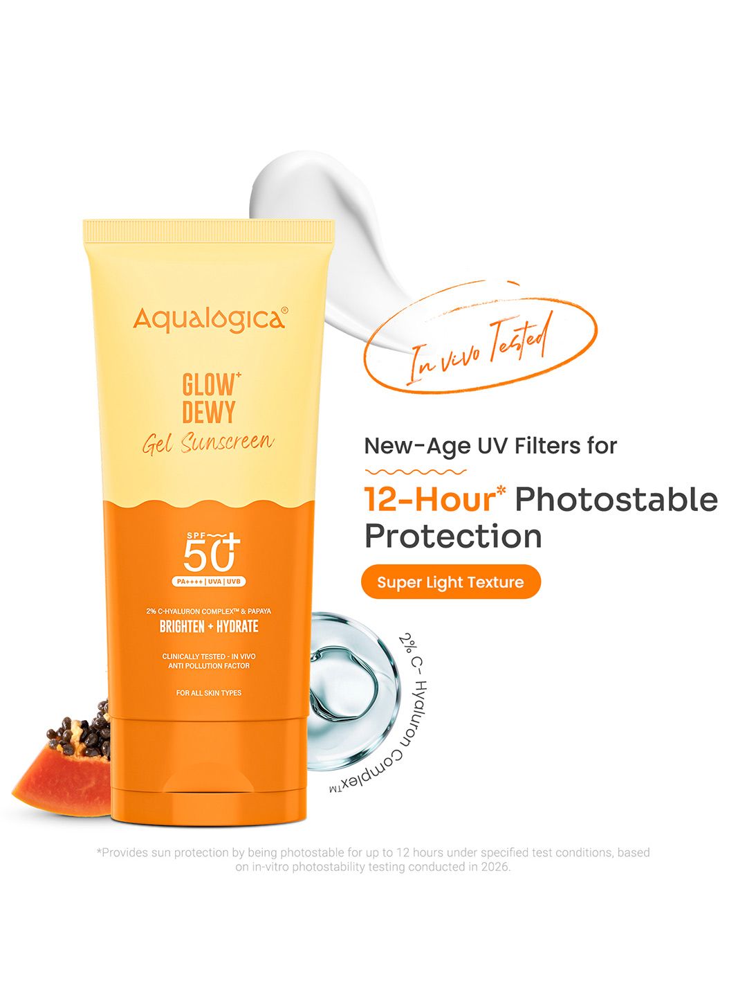 Aqualogica Aqualogica Glow+ Dewy Lightweight & Hydrating Sunscreen with SPF50 & PA+ - 80 g