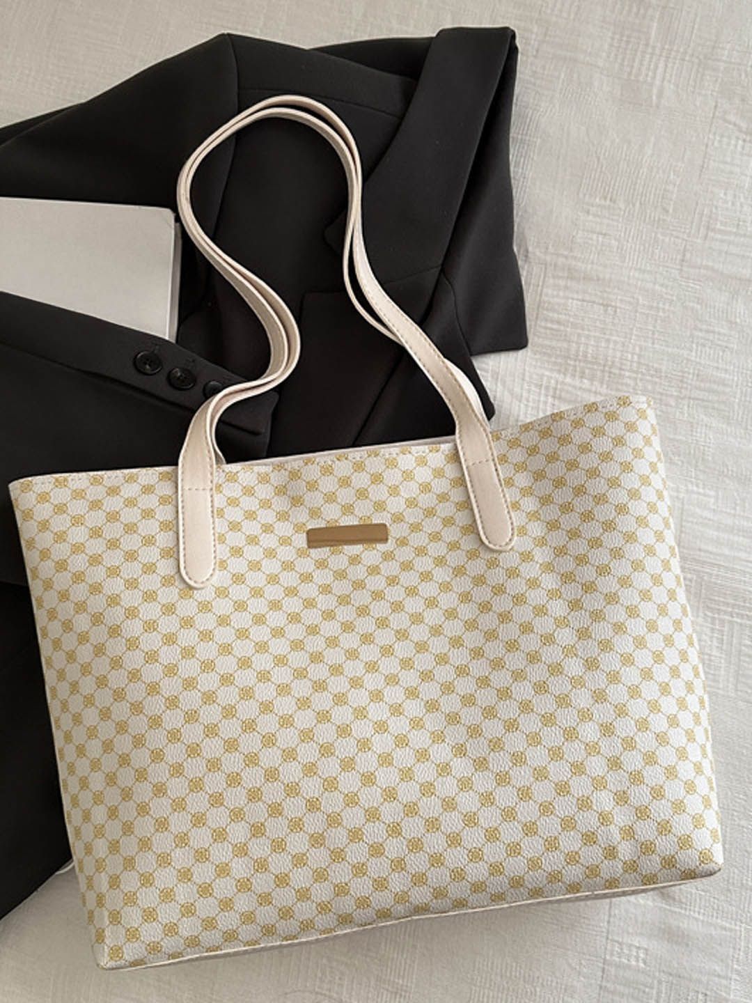 Lara Karen Lara Karen Off White Colour Tote Bag Women Handbags