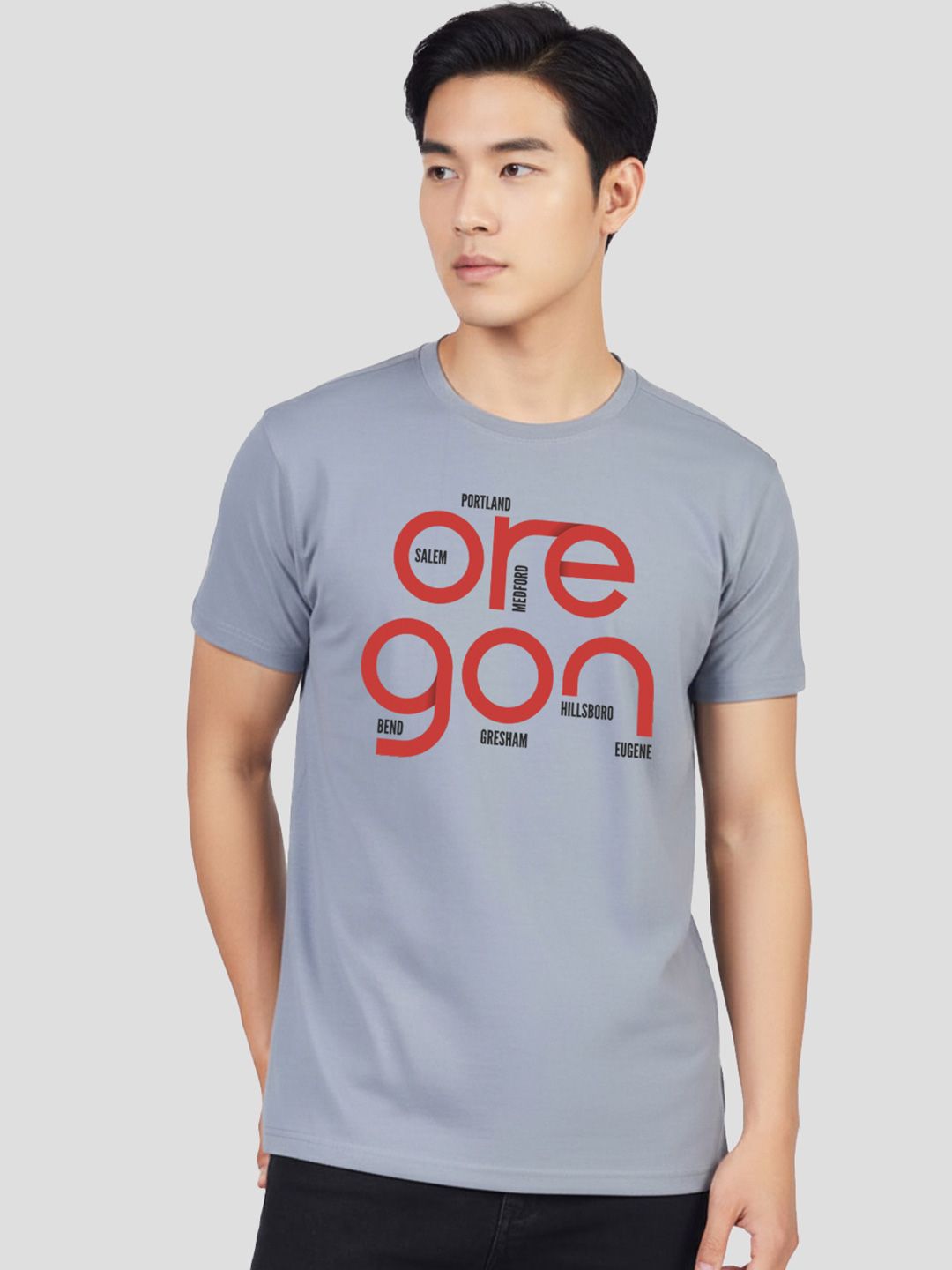 Greylongg Men Typography Printed T-shirt