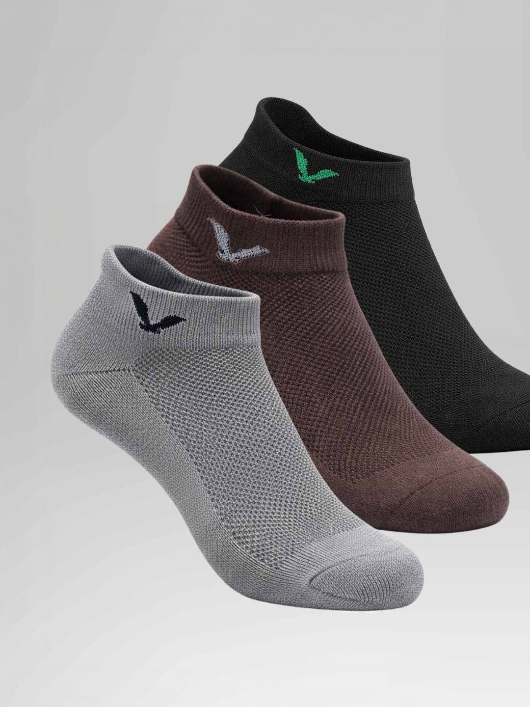 TREERANGA Men Pack of 3 Cotton Ankle Length Socks