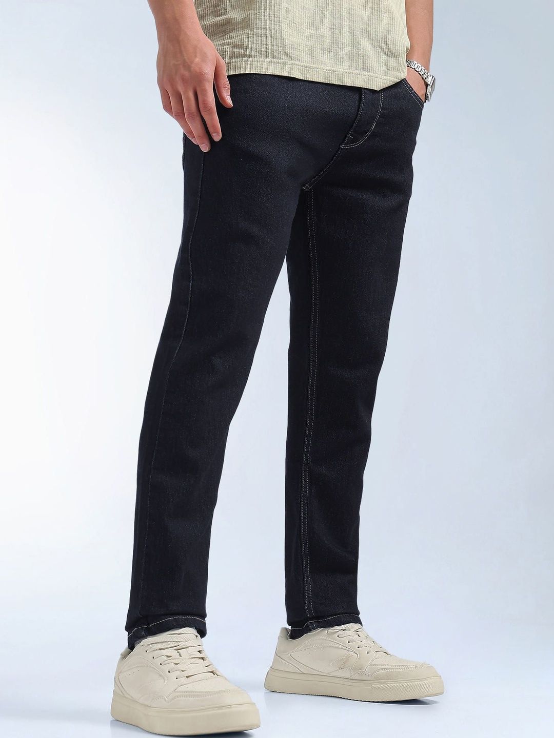 Flying Machine Men Tapered Fit Mid-Rise Stretchable Jeans
