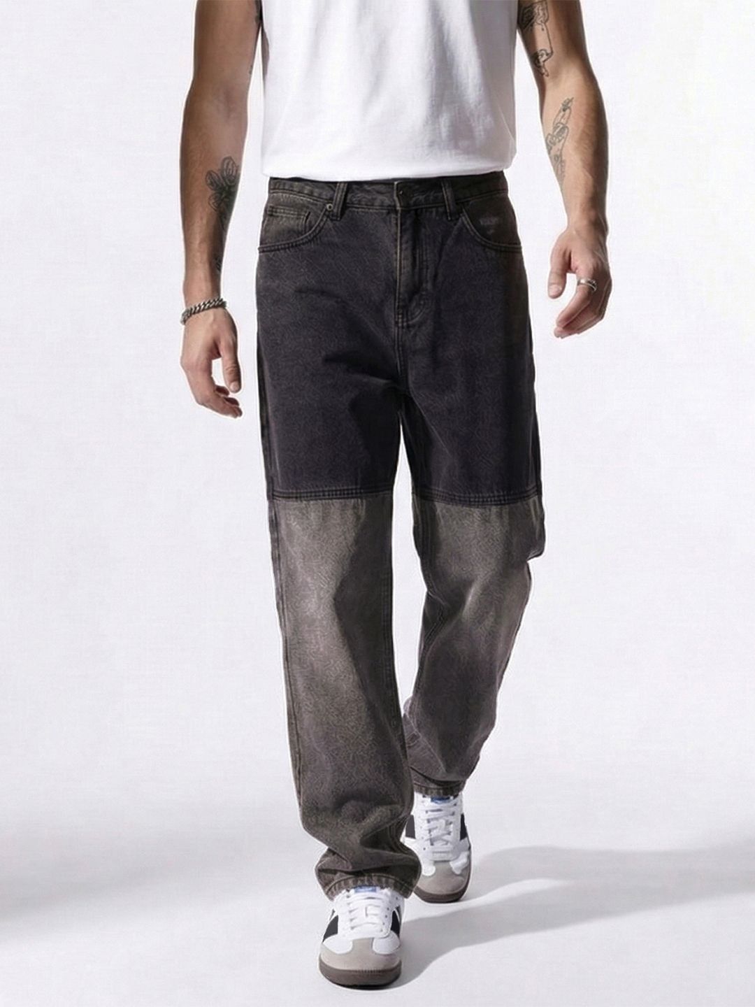 Kook N Keech Men Relaxed Fit Ombre Pure Cotton Jeans