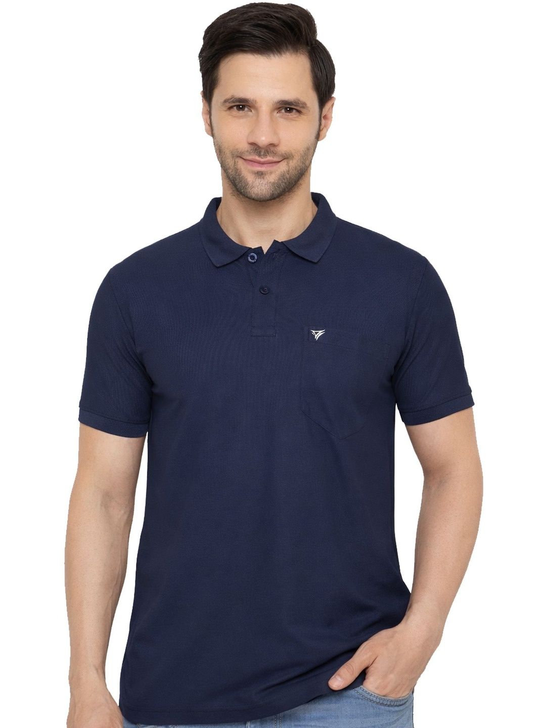 NEVA Men Solid Polo Collar Regular Fit T-Shirt