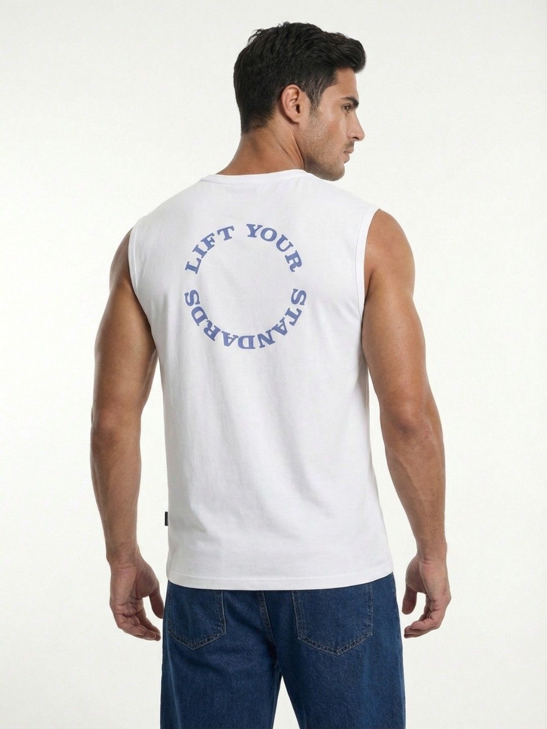glitchez Typography Printed Knitted Relaxed Fit T-shirt