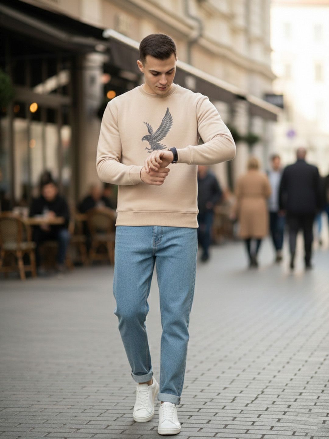 ST Trends Graphic Printed Round Neck T-shirts