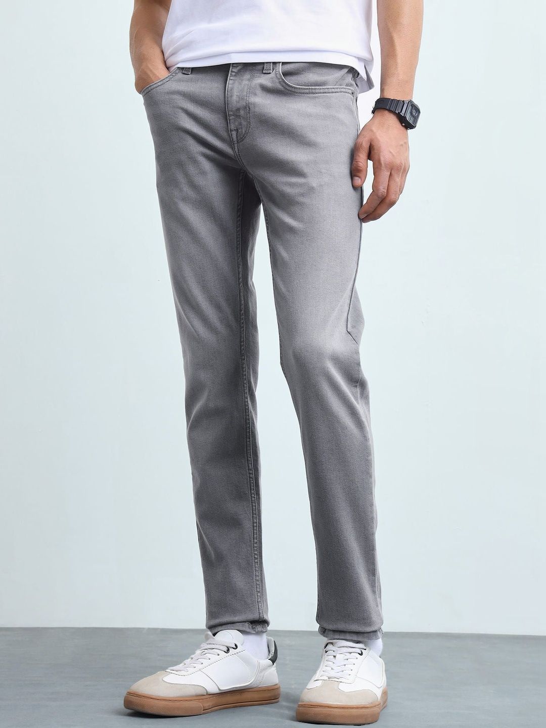 Flying Machine Men Skinny Fit Mid-Rise Light Fade Stretchable Jeans