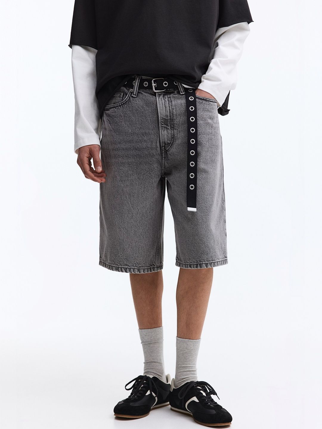 Buy H&M Baggy Denim Shorts - Shorts for Men 40327422 | Myntra