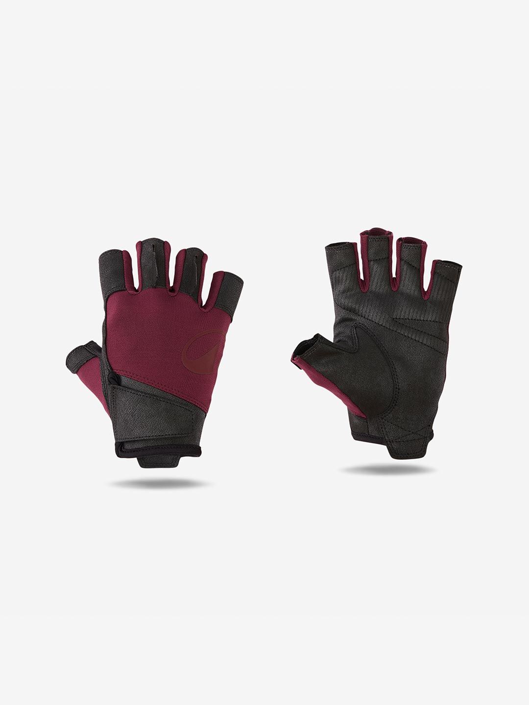 Decathlon Domyos - Adults Burgundy and Black Breathable Training Gloves