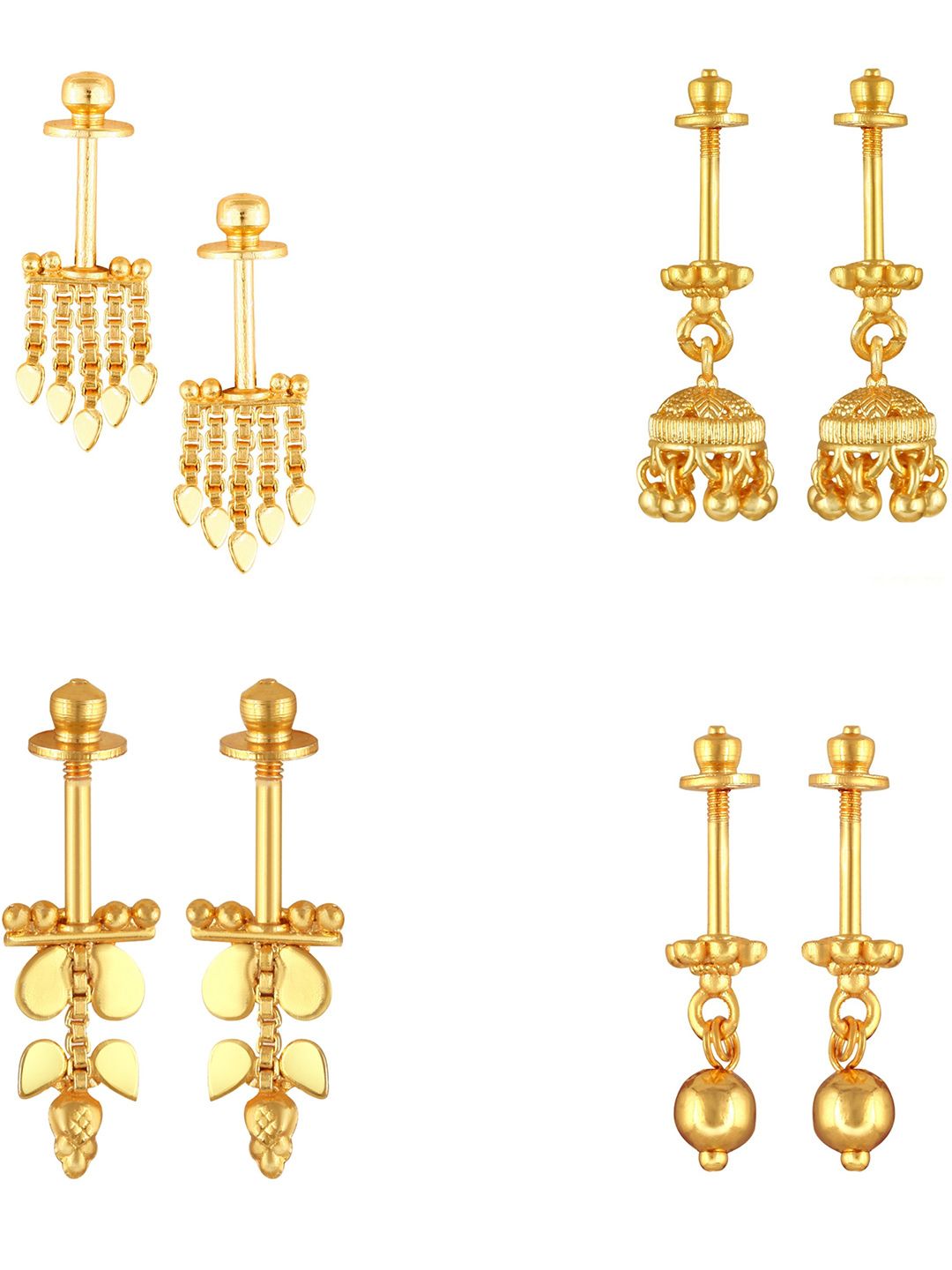VIVASTRI Geometric Drop Earrings