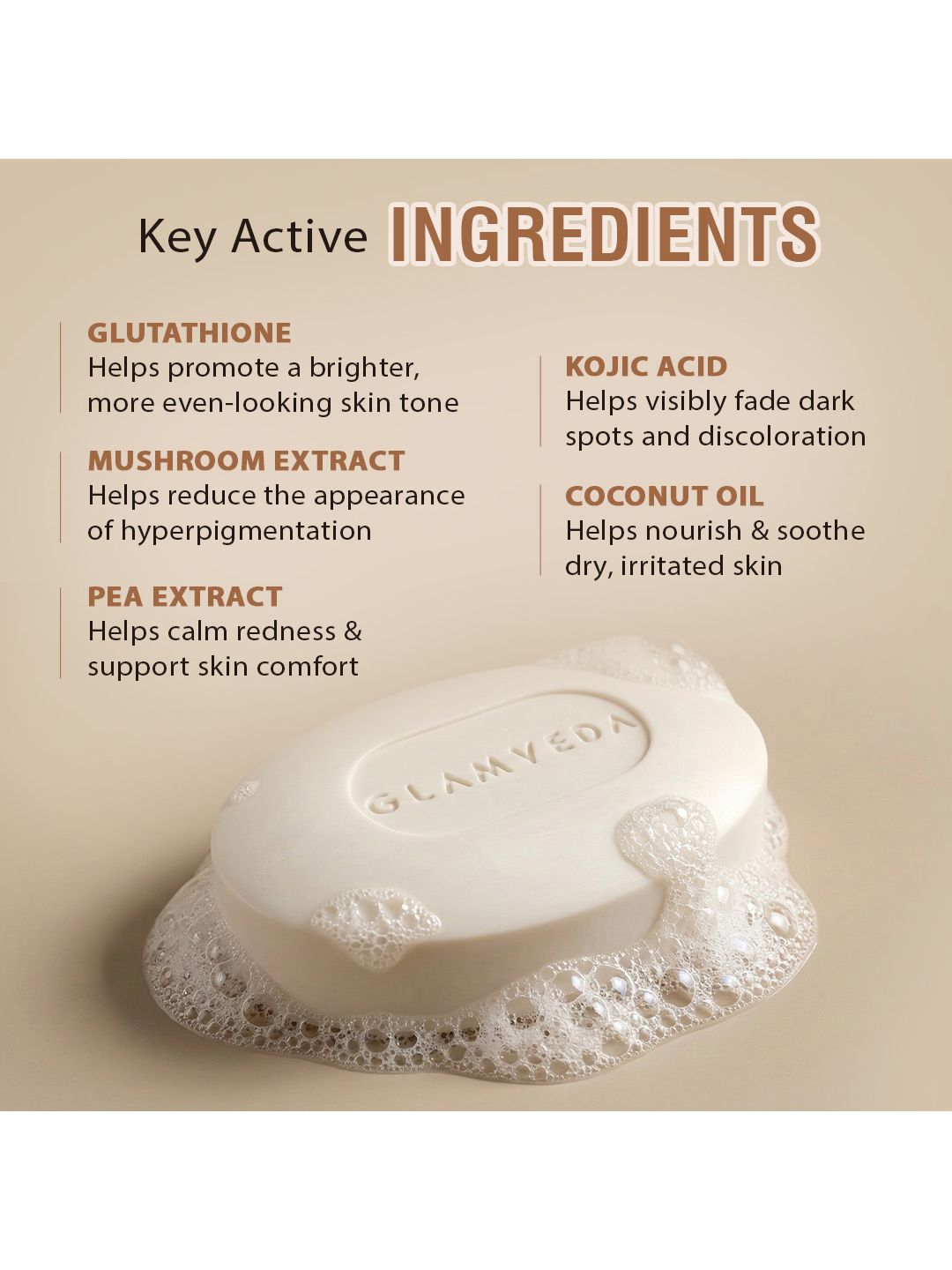Buy GLAMVEDA Set Of 5 Glutathione Skin Lightening & Whitening Soap With  Kojic Acid-75g Each - Soap for Unisex 30007241