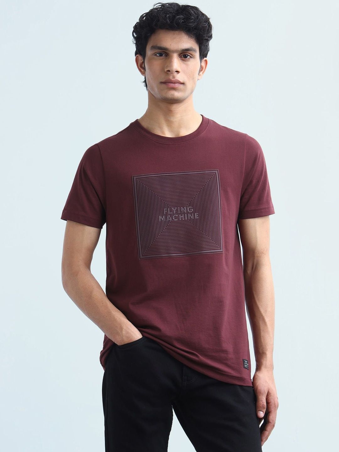 Flying Machine Flying Machine Men's Graphic Brand Printed Regular Fit T-shirts