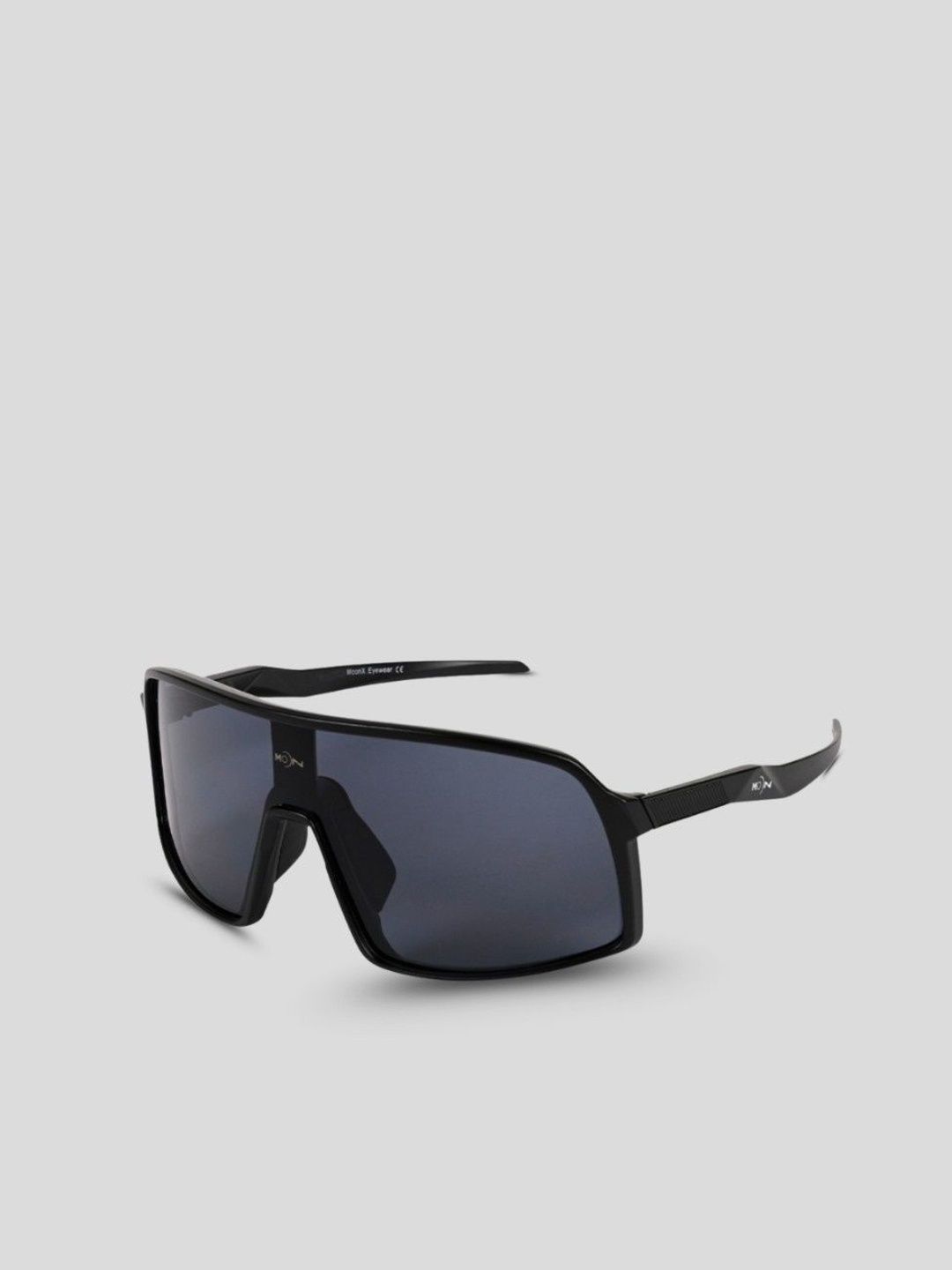 MoonX Unisex Black Lens & Black Sports Sunglasses with