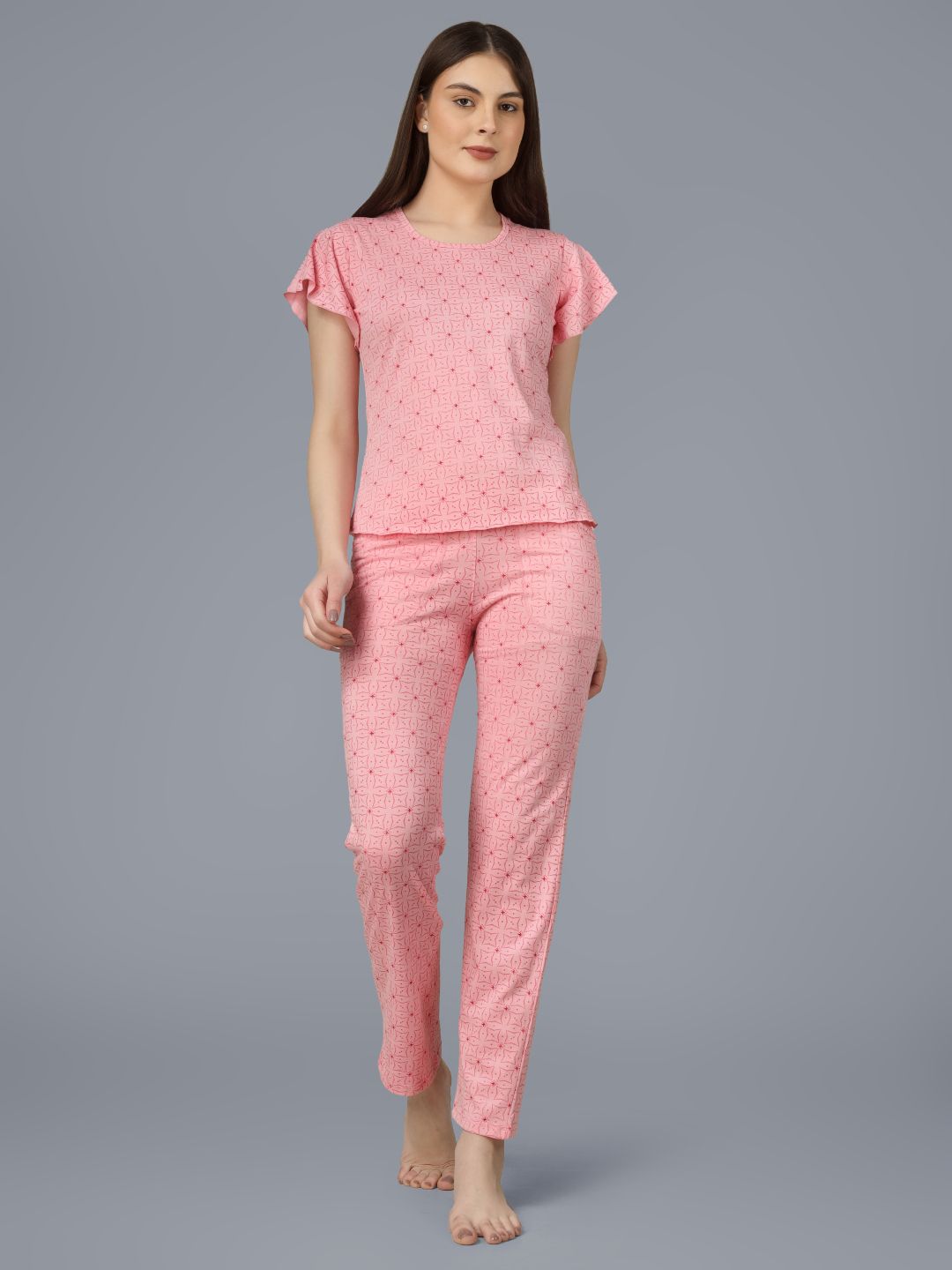 Plus Size Women Printed Night suit