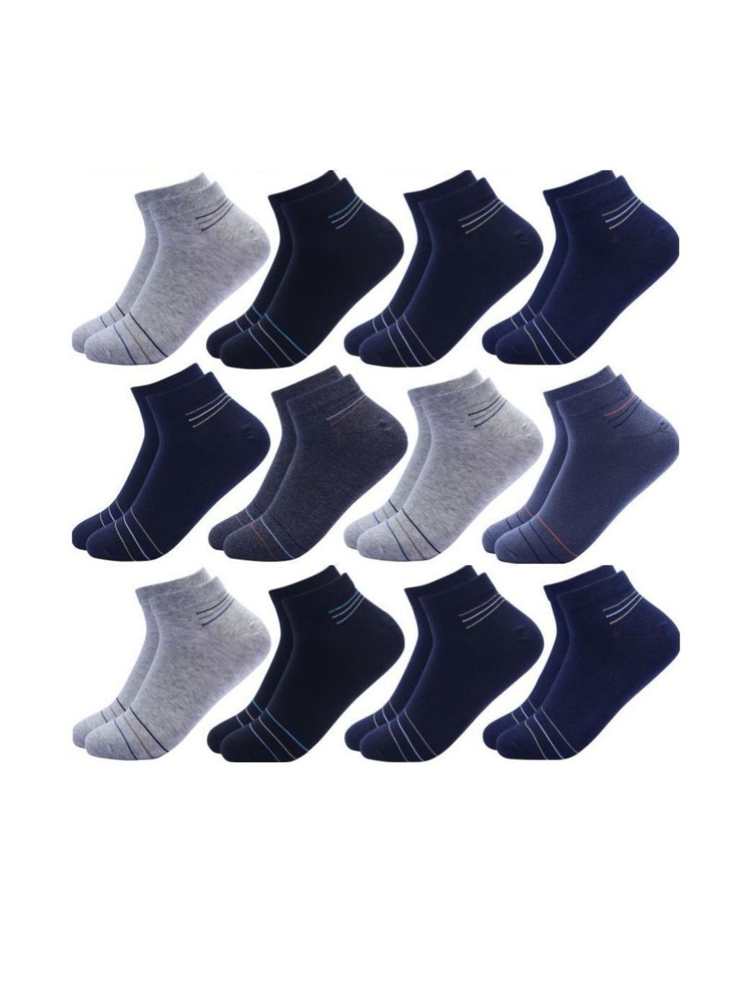 akeet trend Unisex Cotton Assorted Striped Ankle Length Socks