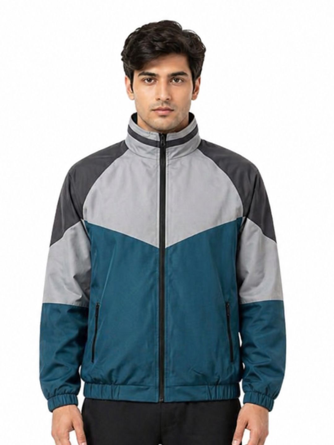 CARABA Men Colourblocked Lightweight Running Sporty Jacket