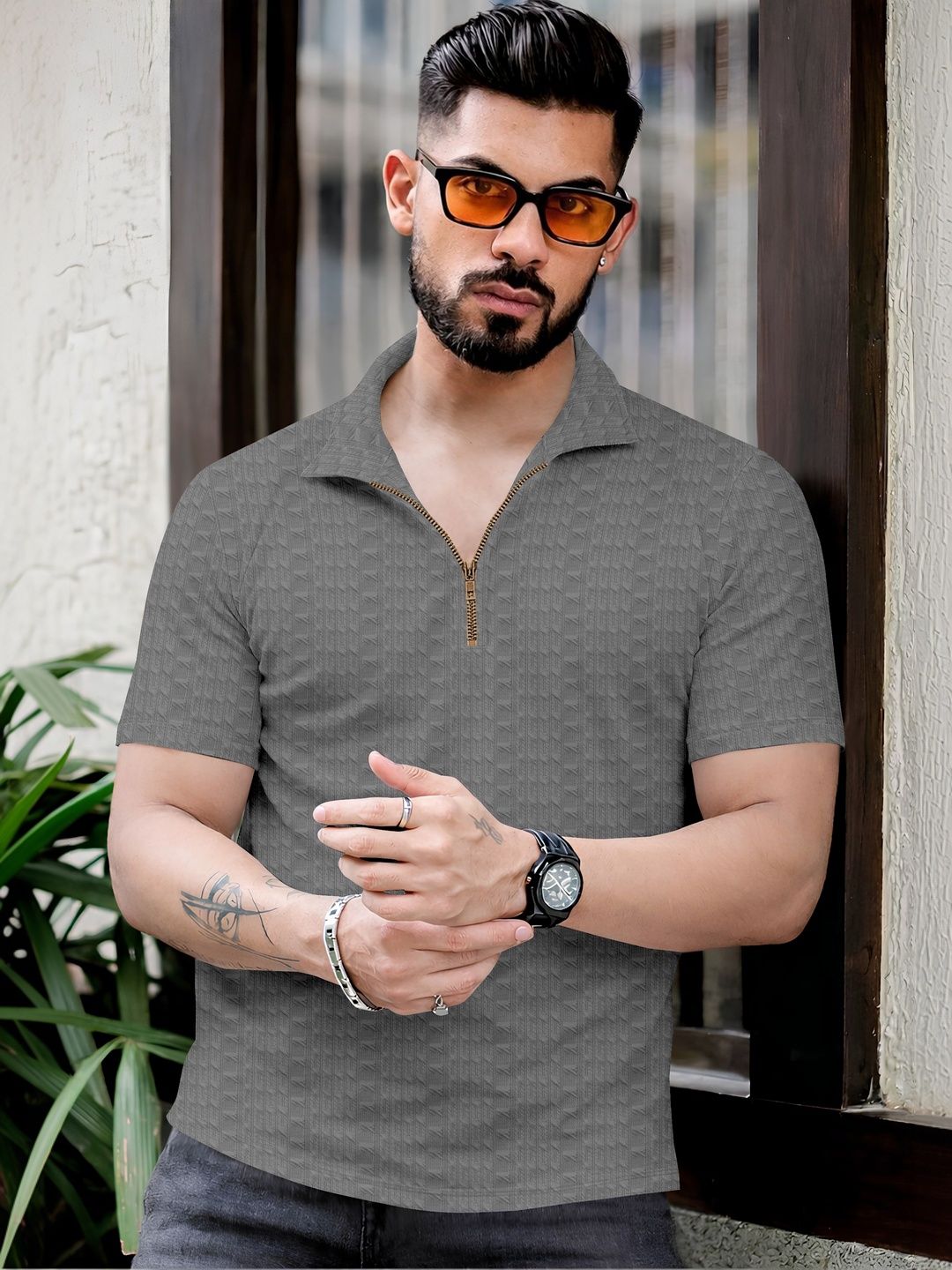 Moda Rapido Men Polo Collar T-shirt
