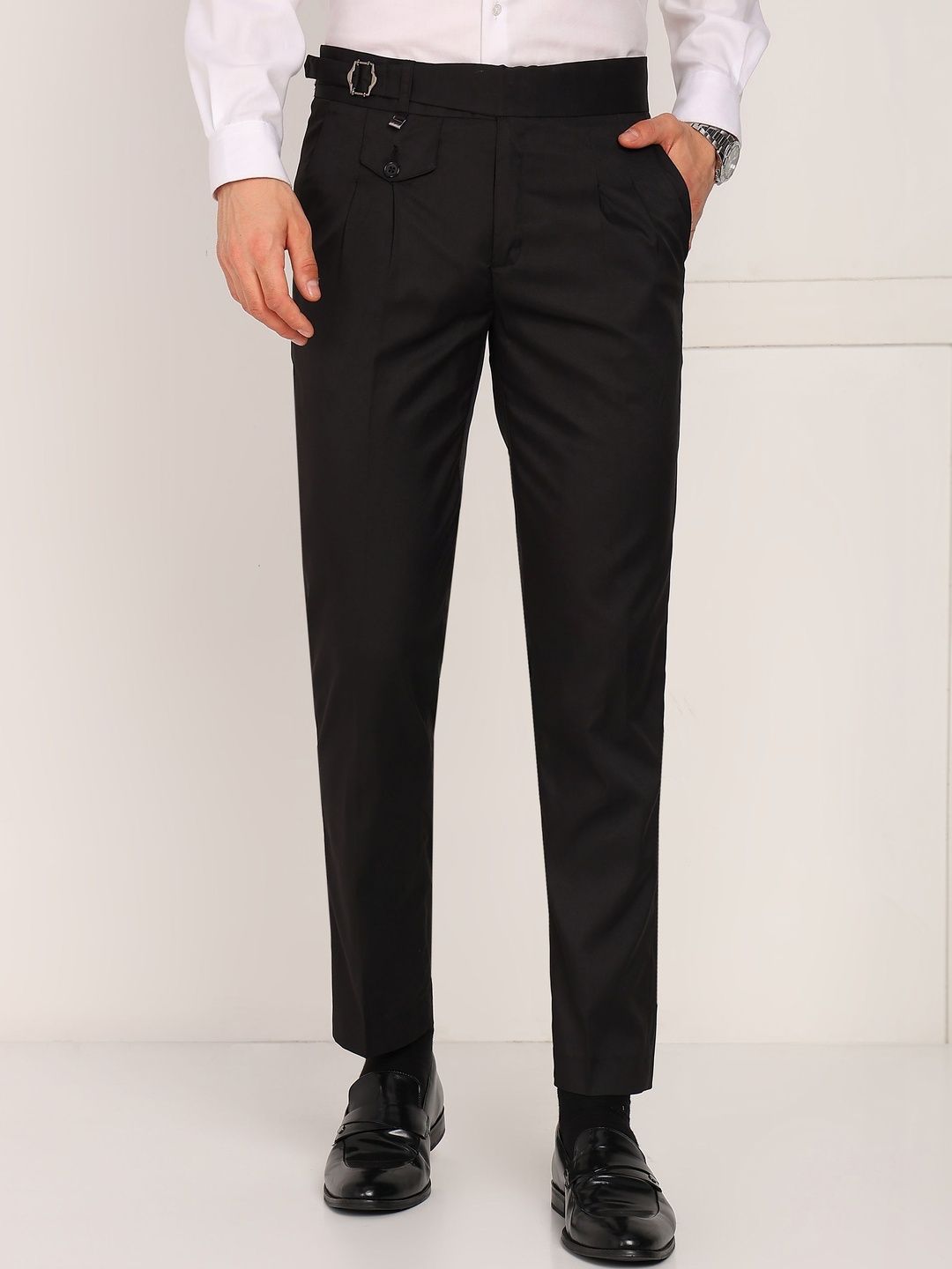 Sam and Jack Men High-Rise Pleated Trousers
