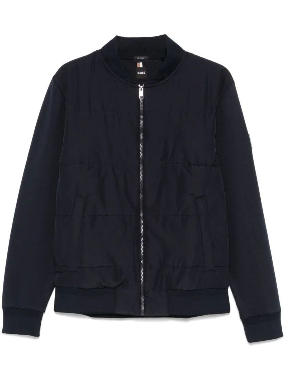 BOSS Blue Logo Patch Bomber Jacket