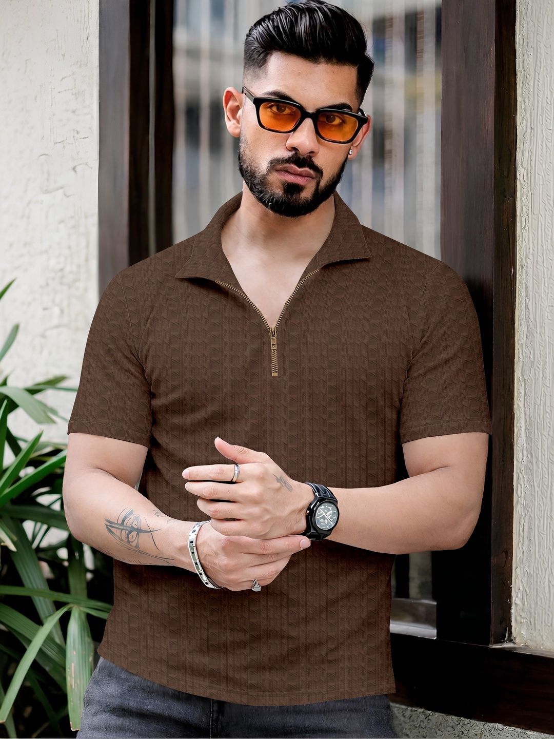 Moda Rapido Men Polo Collar T-shirt