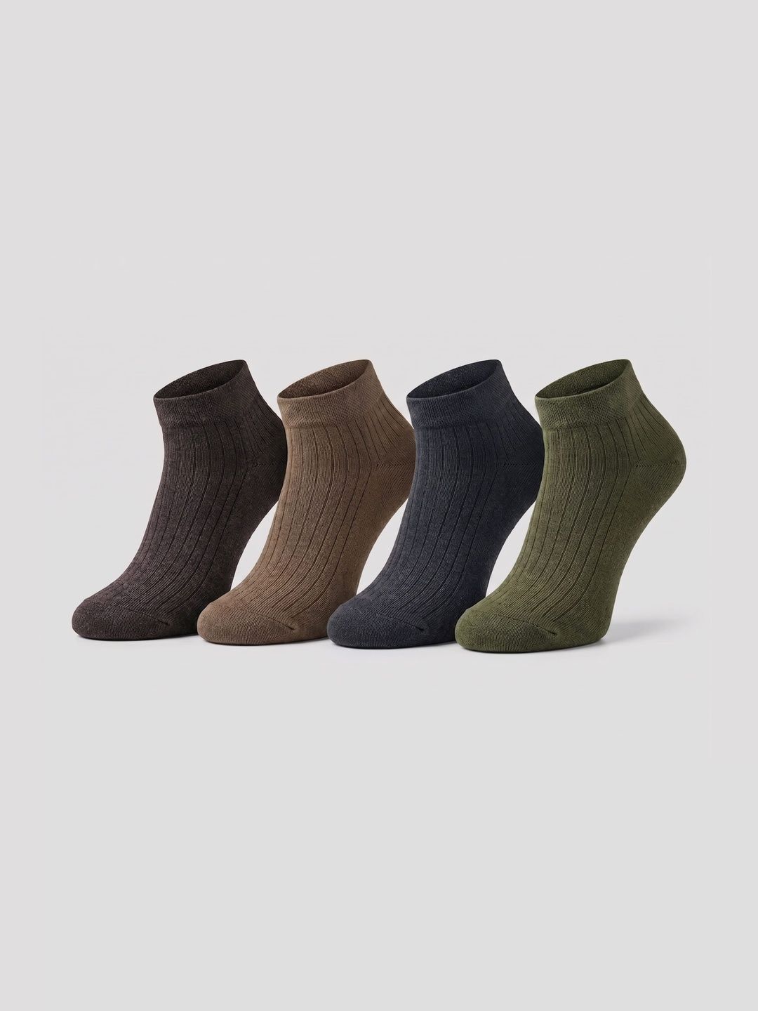 SZN Unisex Pack of 4 Cotton Assorted Ankle Length Socks