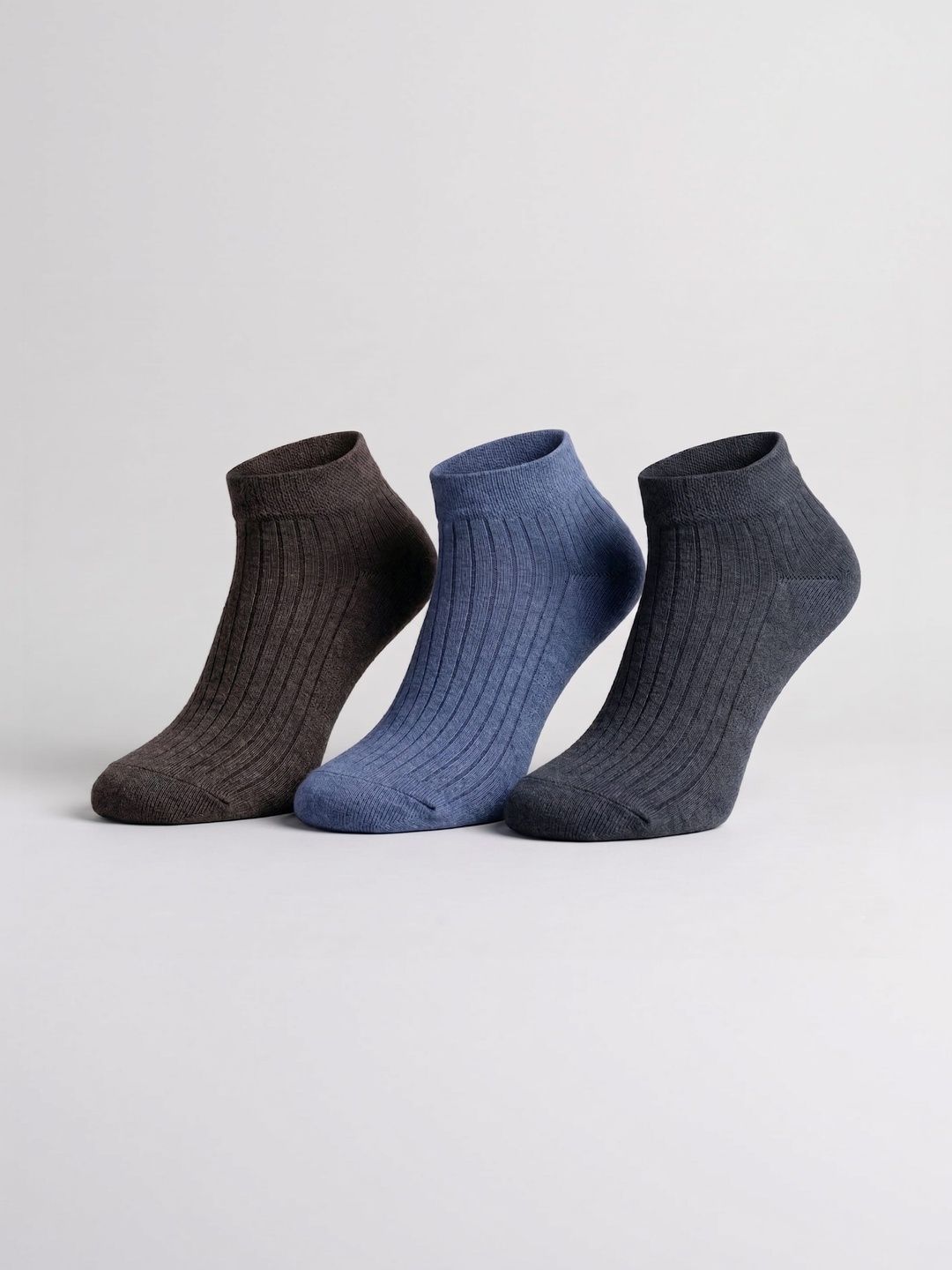 Moda Rapido Men Pack of 3 Cotton Assorted Patterned Ankle Length Socks