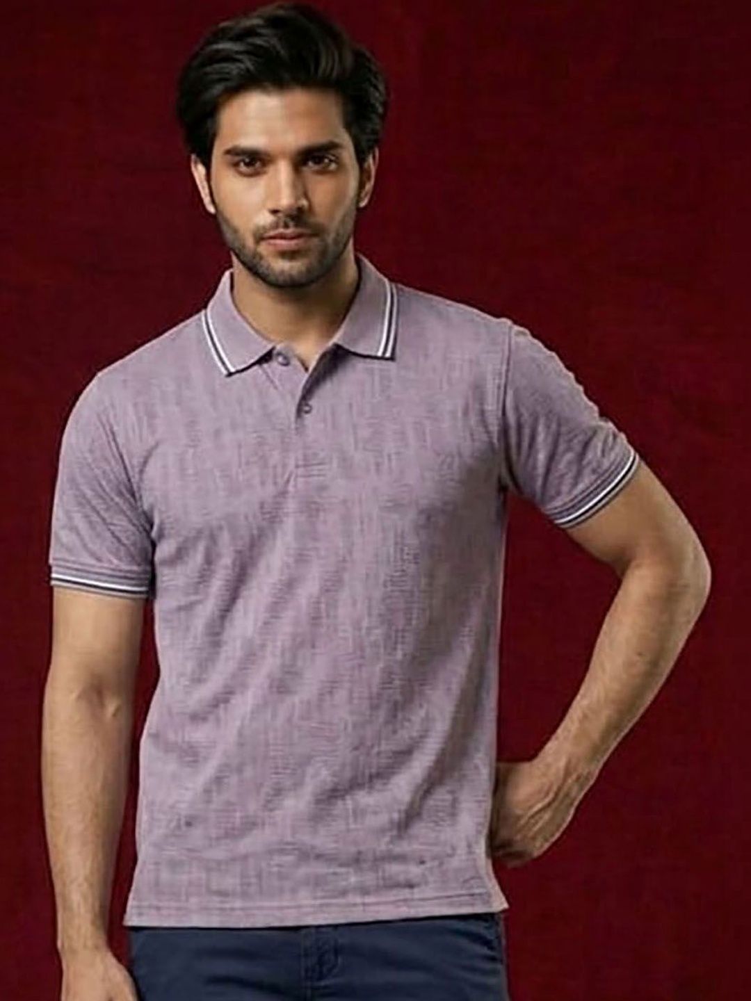 SZN Men Polo Collar T-shirt