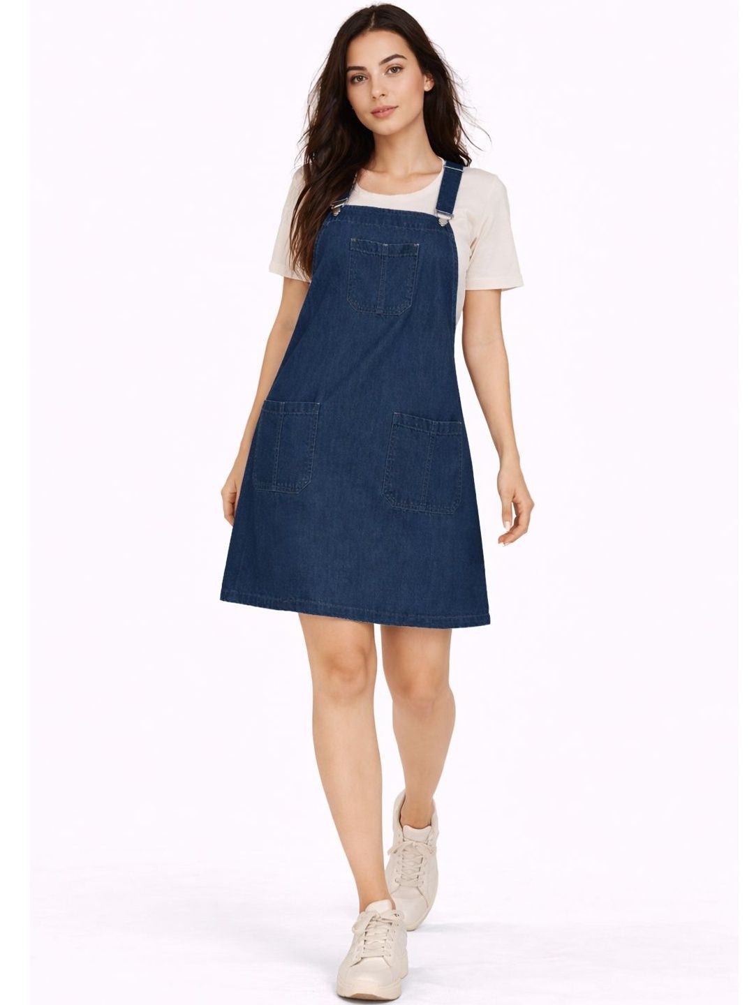 denim maternity pinafore dress Blue Side Pocket Overall collection2:All Details Upgrade your maternity Muted Blue Denim Corset Color:Cloud Haze Black