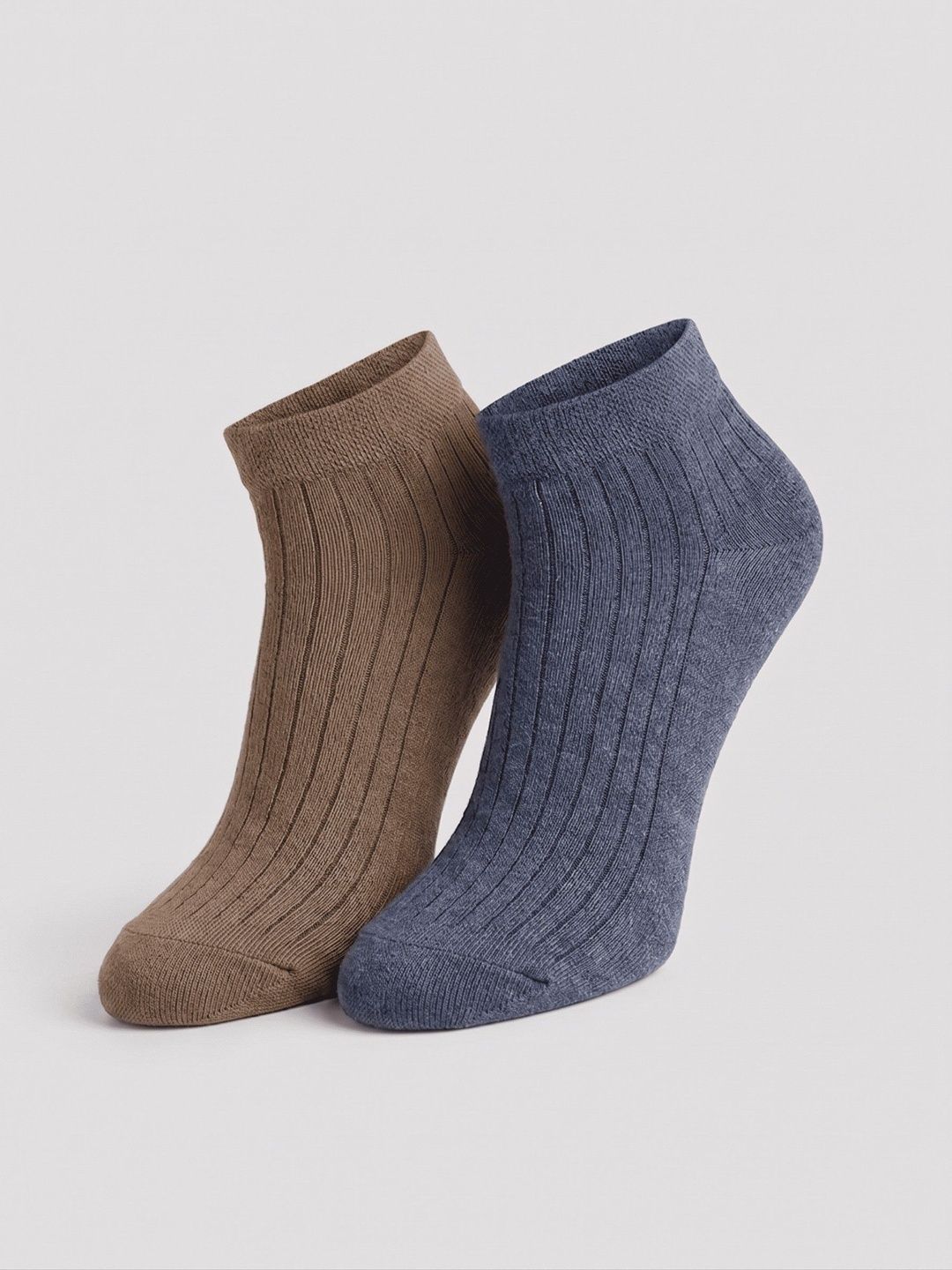 SZN Unisex Pack of 2 Cotton Assorted Patterned Ankle Length Socks