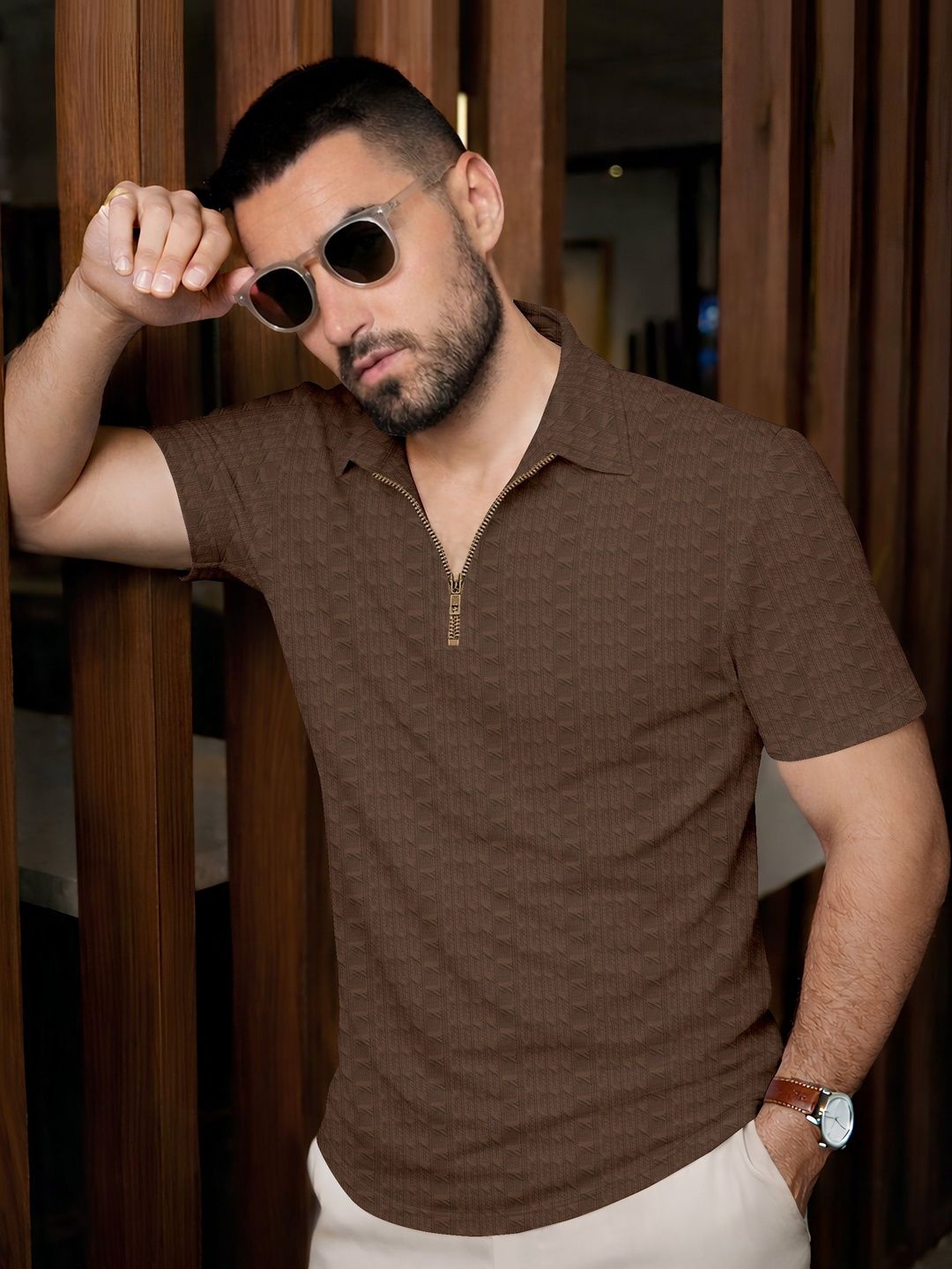 Moda Rapido Men Polo Collar T-shirt