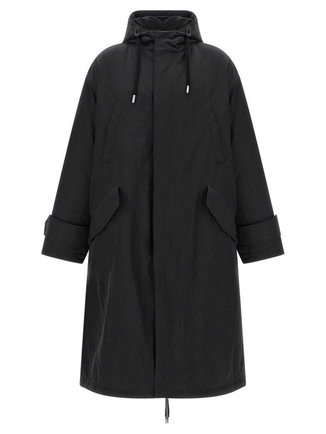 Ami Paris Dark Grey Hooded Long Jacket