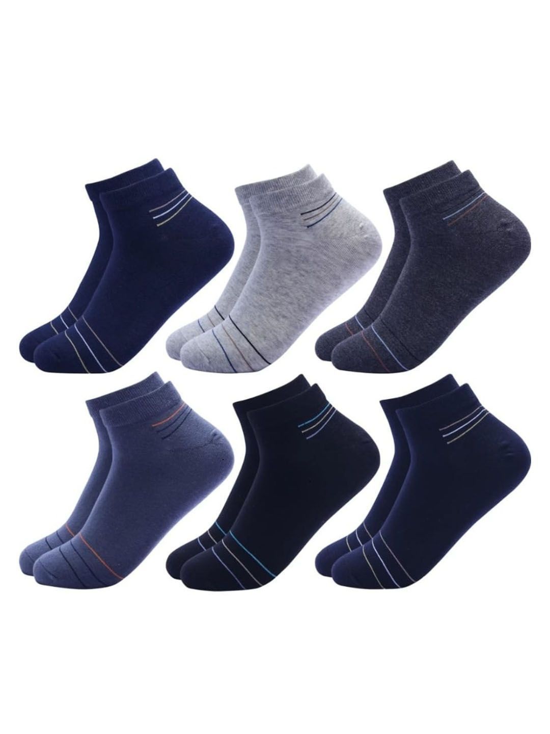 akeet trend Unisex Cotton Assorted Striped Ankle Length Socks