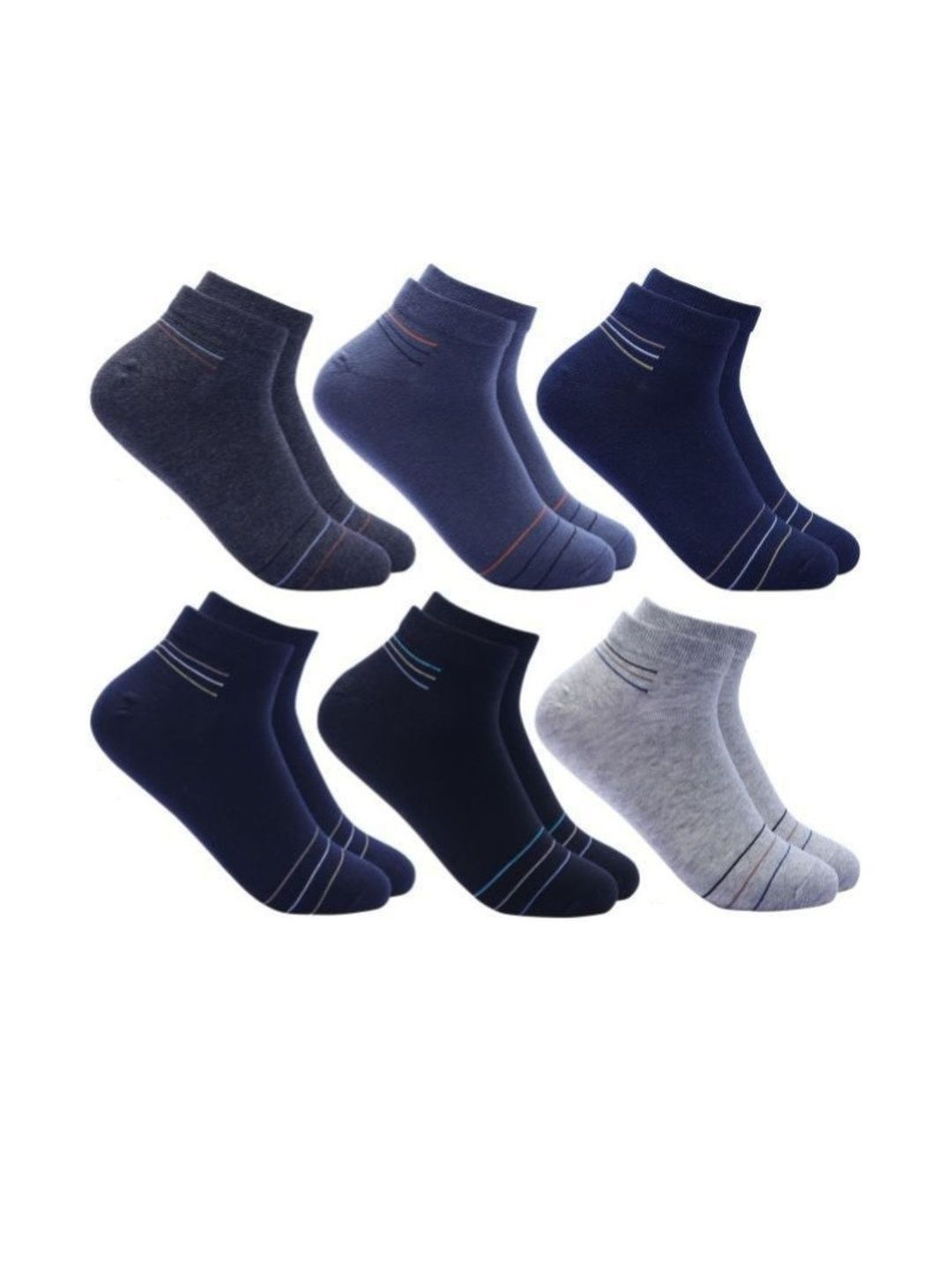 akeet trend Unisex Cotton Assorted Striped Ankle Length Socks