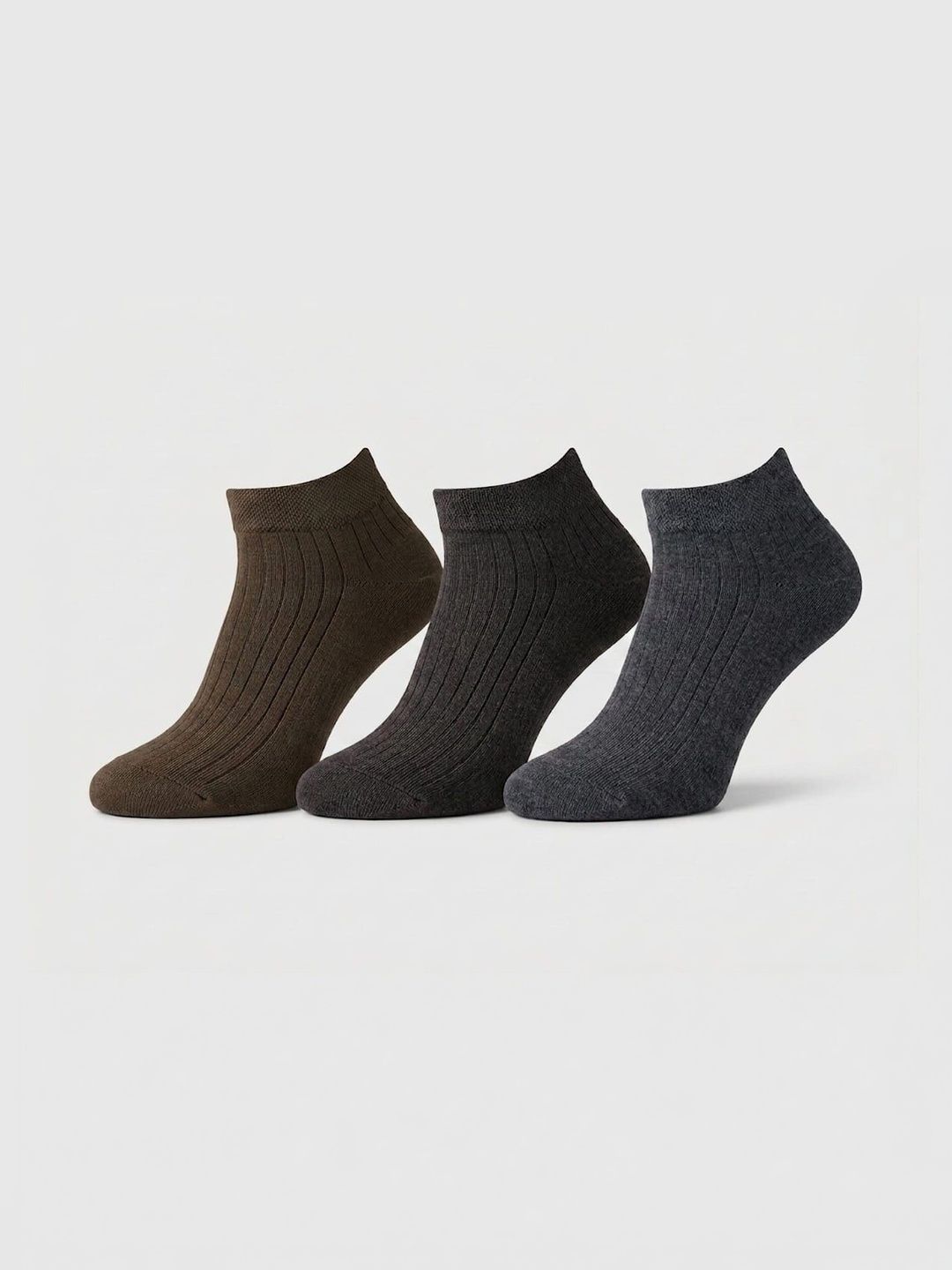 Moda Rapido Men Pack of 3 Cotton Assorted Patterned Ankle Length Socks