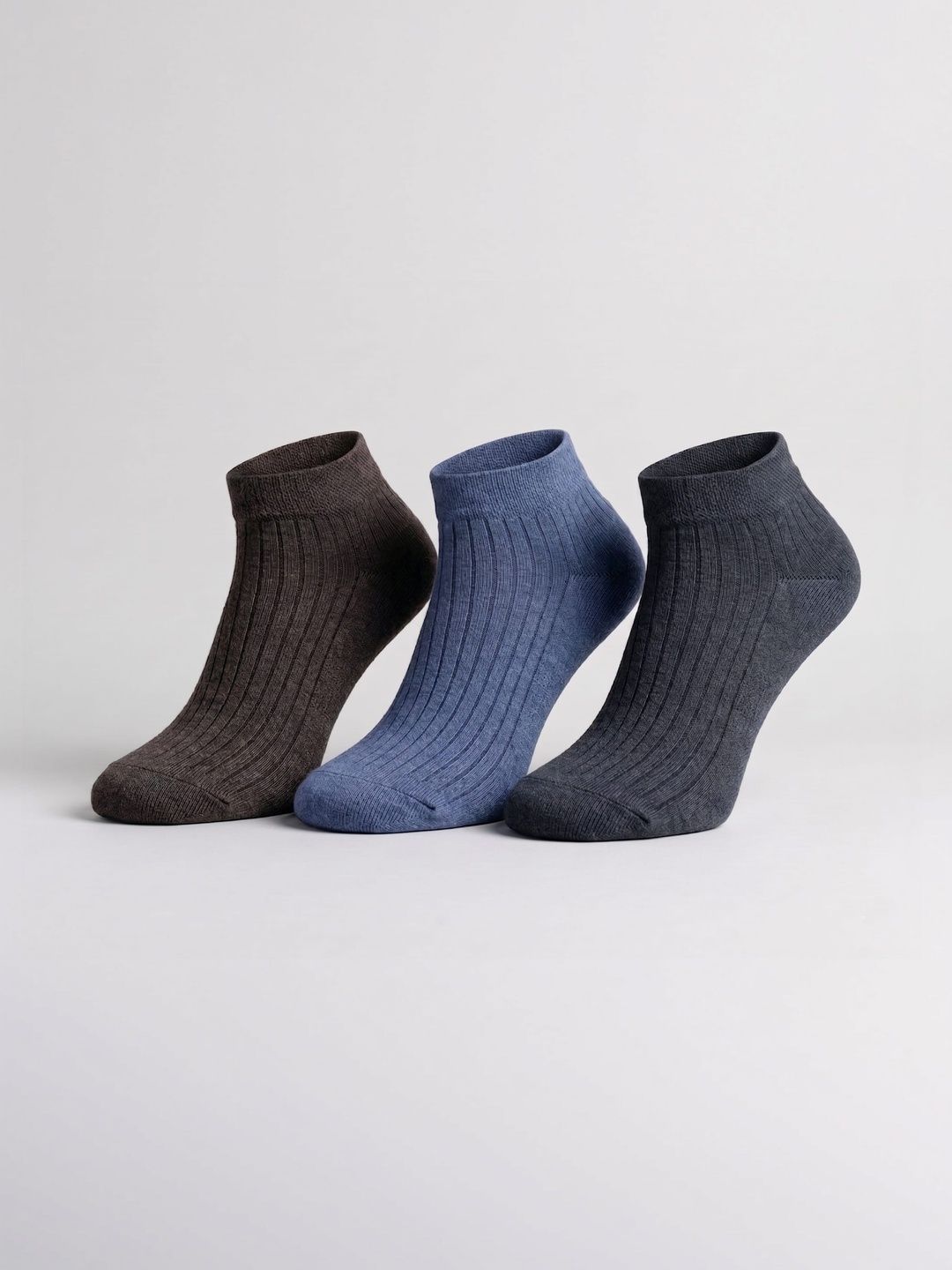 SZN Unisex Pack of 3 Cotton Assorted Patterned Ankle Length Socks