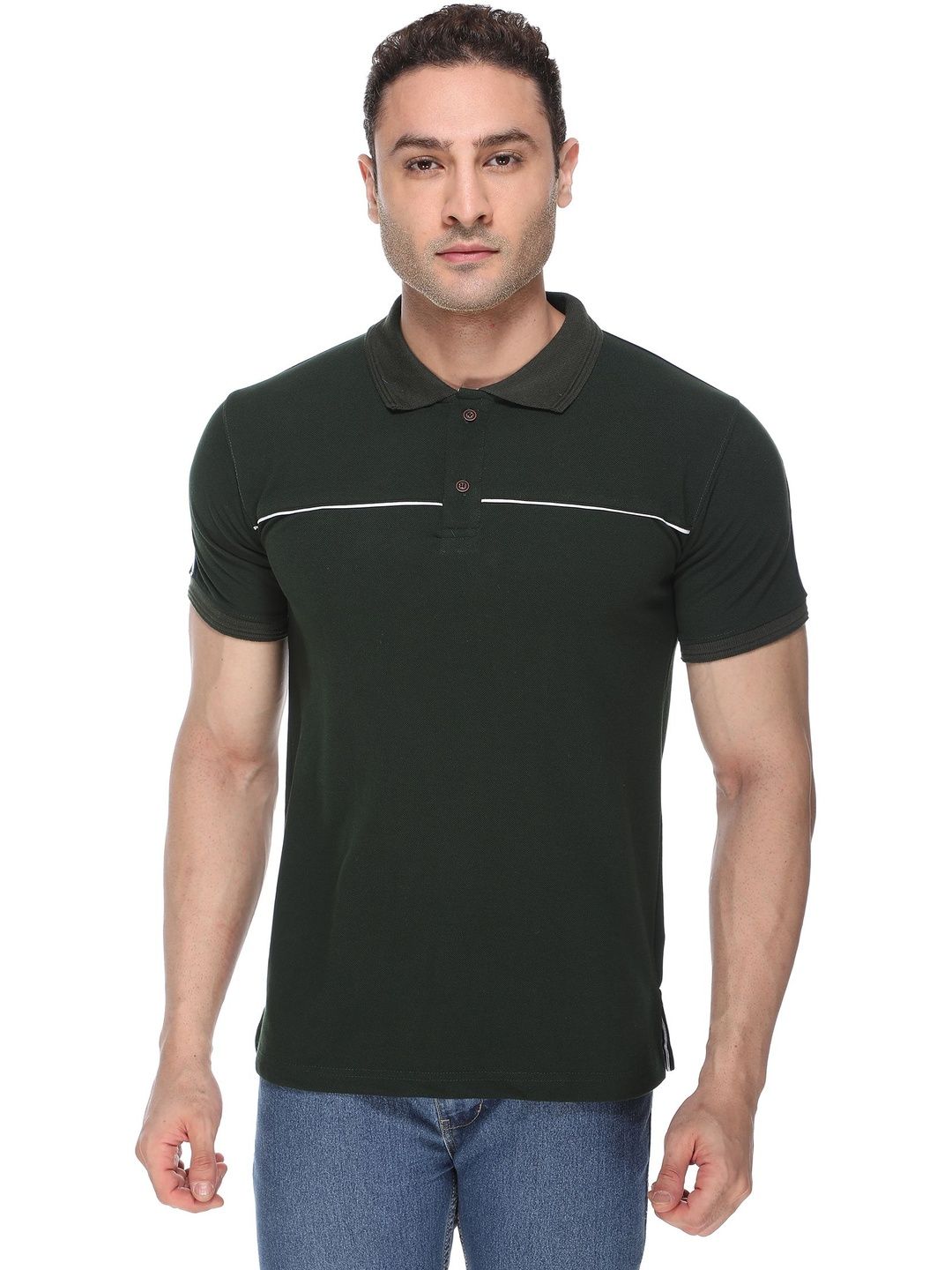 FRIENDHOOD Men Polo Collar Slim Fit T-shirt