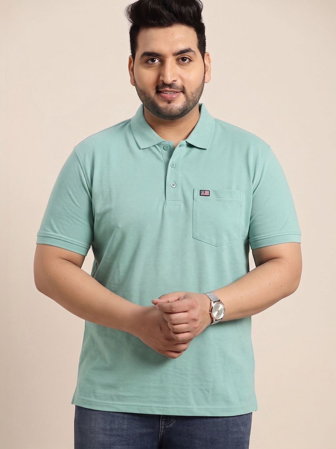 SANDPIPER Men Polo Collar Pockets T-shirt