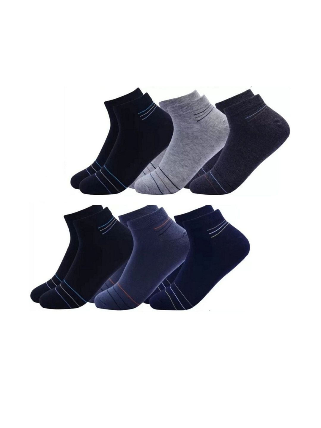 akeet trend Unisex Cotton Assorted Striped Ankle Length Socks