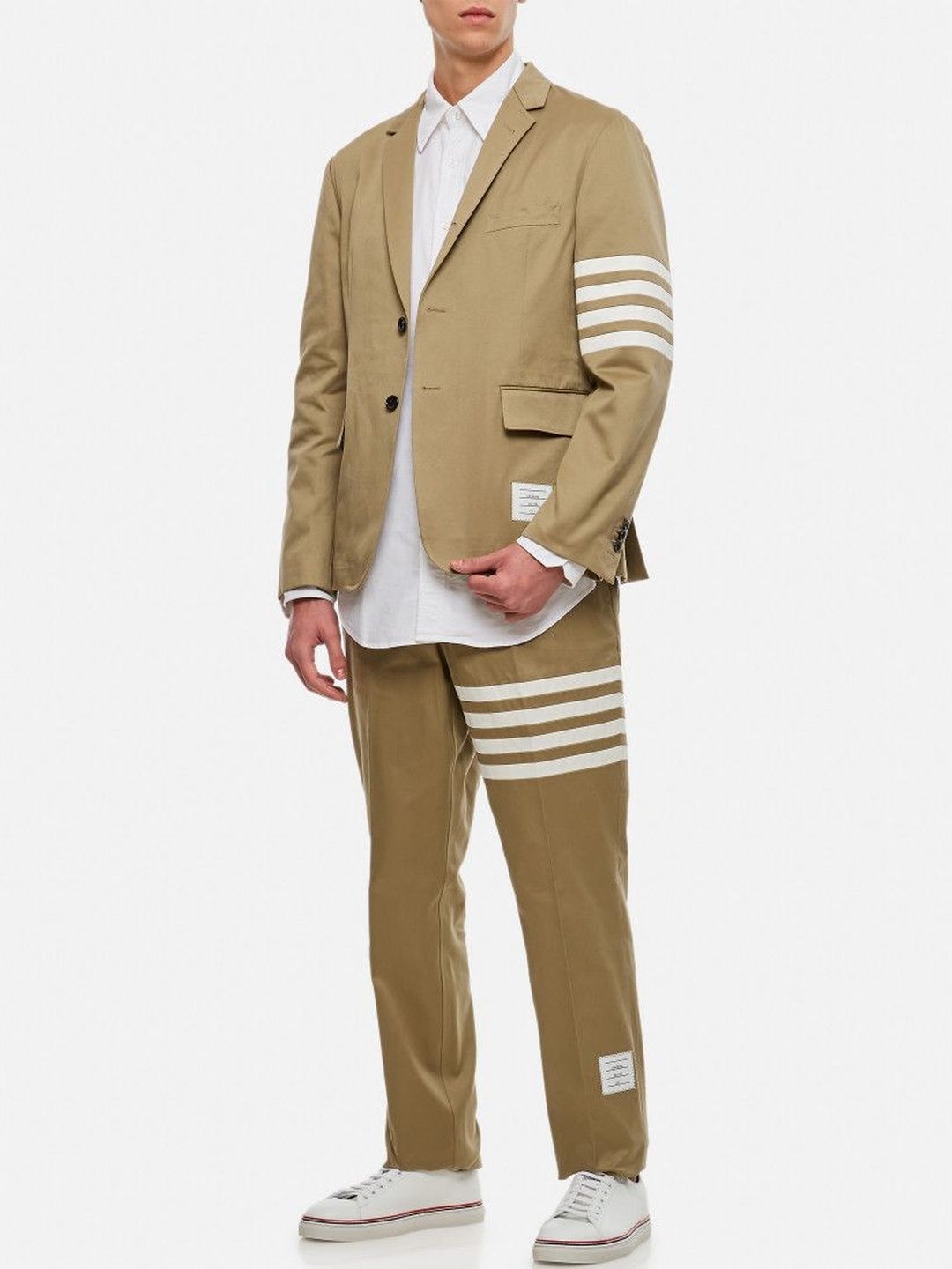 Thom Browne Beige 4 Bar Twill Jacket