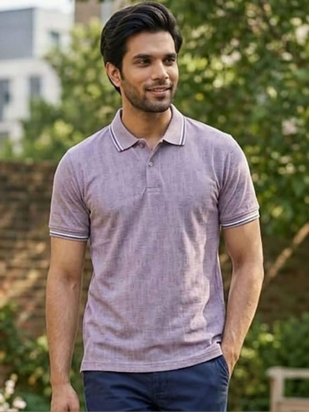 SZN Men Polo Collar T-shirt