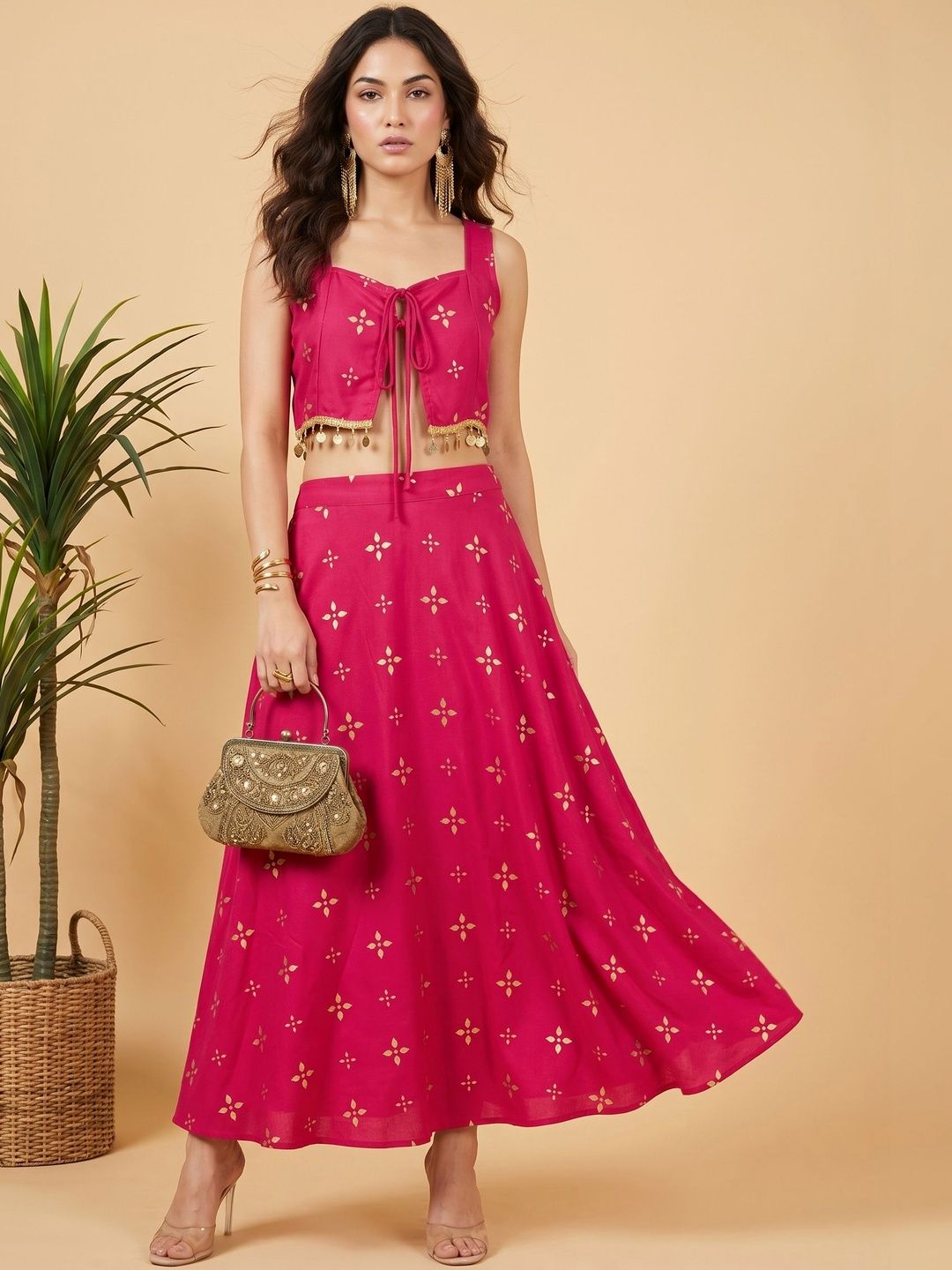 CORSICA Printed Top with Skirt