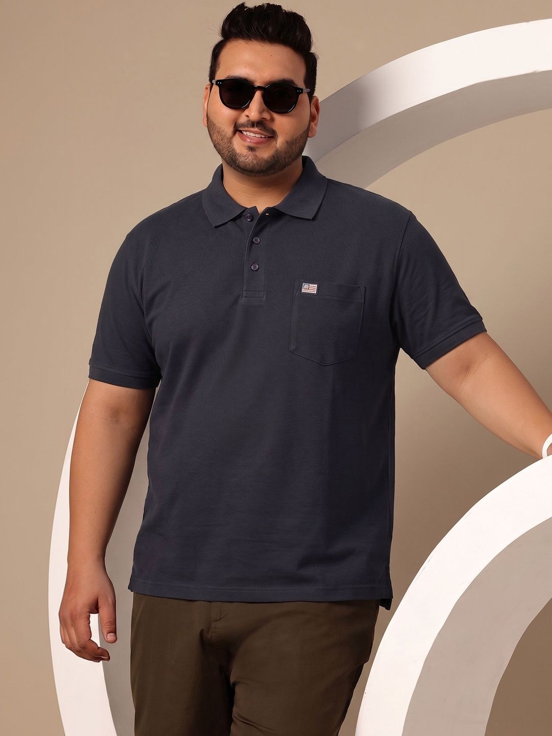 SANDPIPER Men Polo Collar Pockets T-shirt