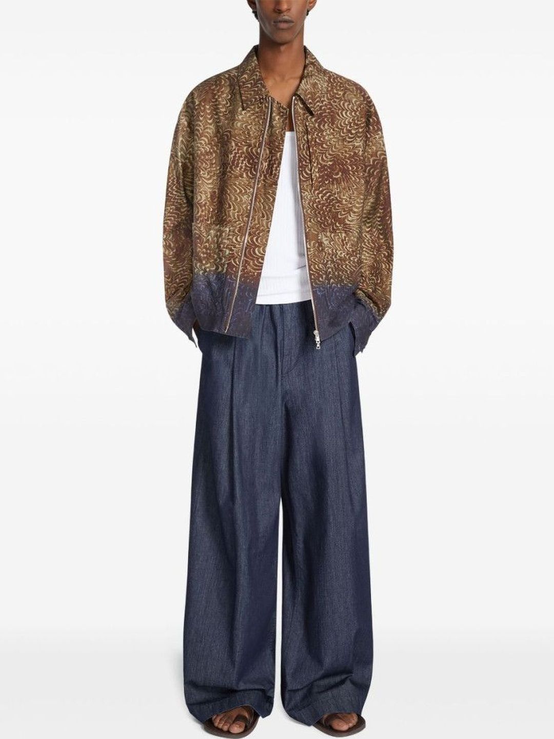 Dries Van Noten Brown Bomber Jacket