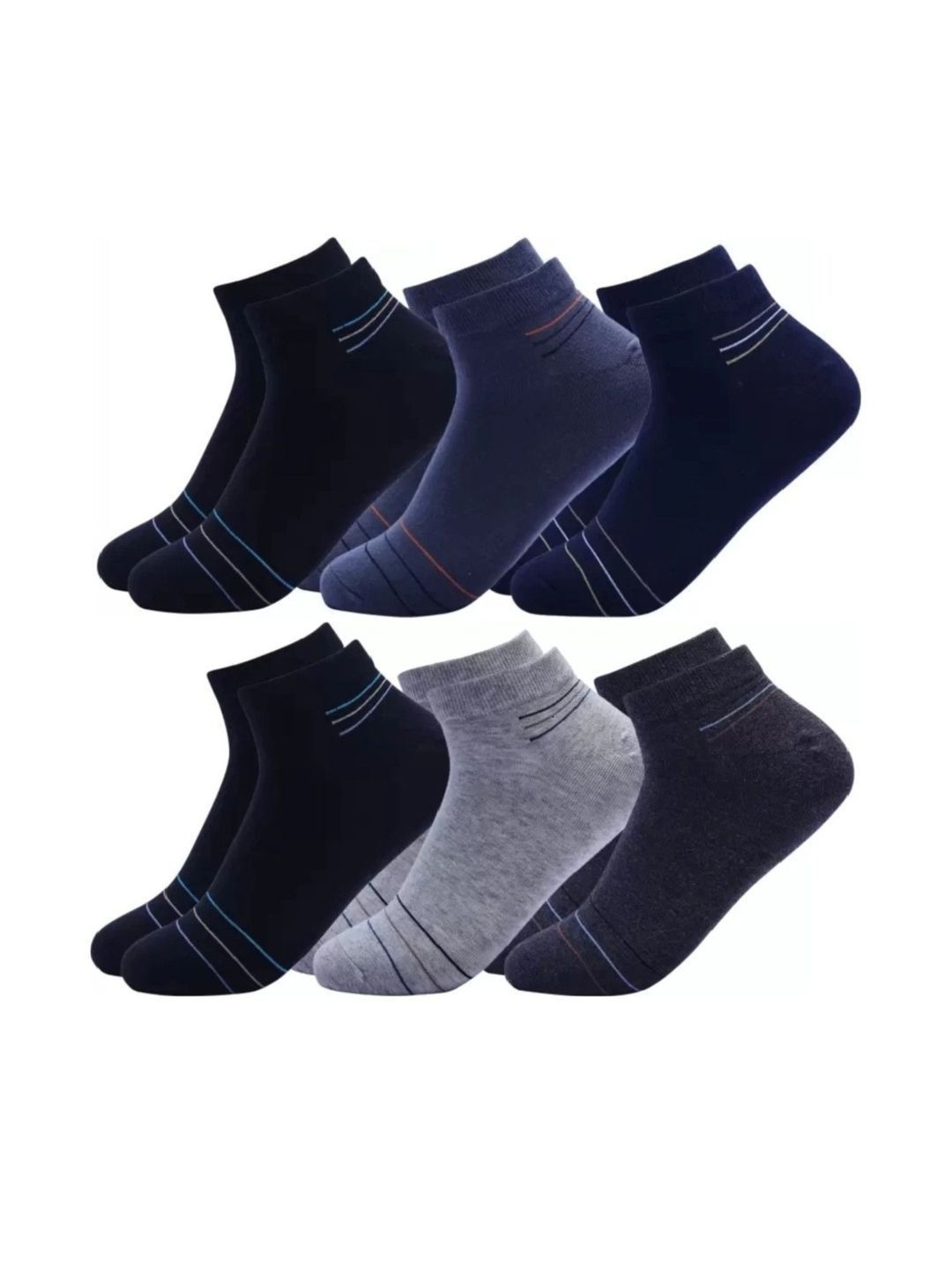 akeet trend Unisex Cotton Assorted Striped Ankle Length Socks