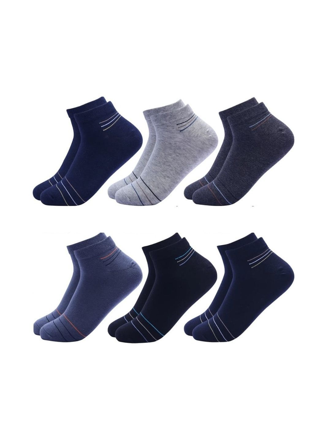akeet trend Unisex Cotton Assorted Striped Ankle Length Socks
