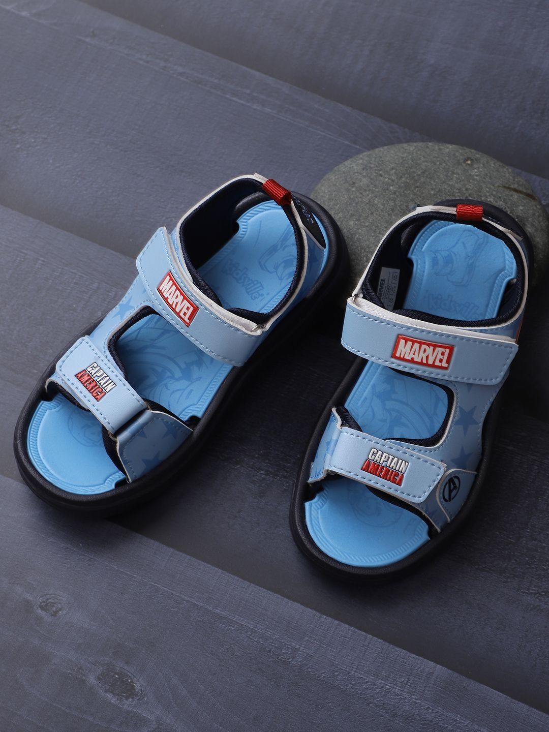 Kids Ville Boys Captain America Velcro Comfort Sandals